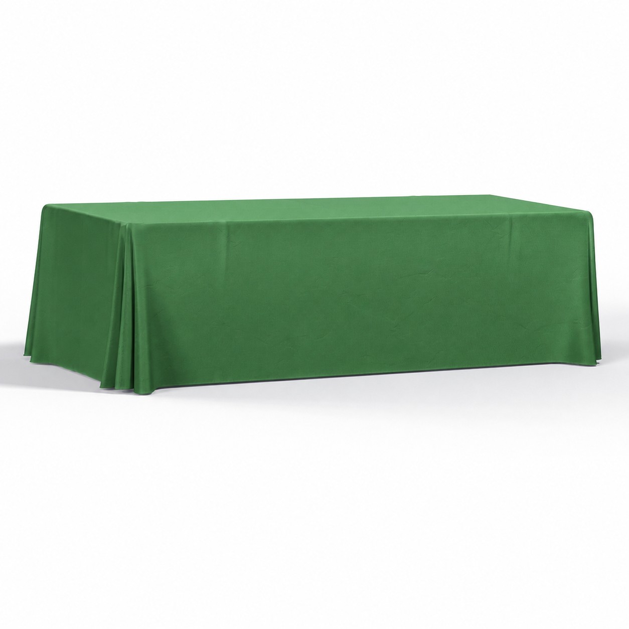 Four Side 8' Polyester Table Throw — Green