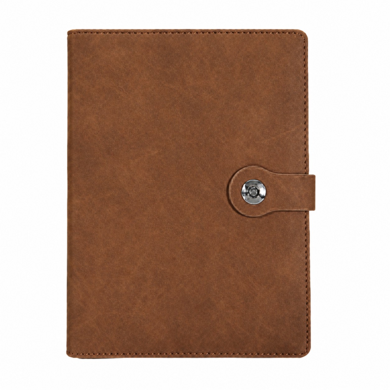 Snap Tab A5 PU Notebook Folio — Brown