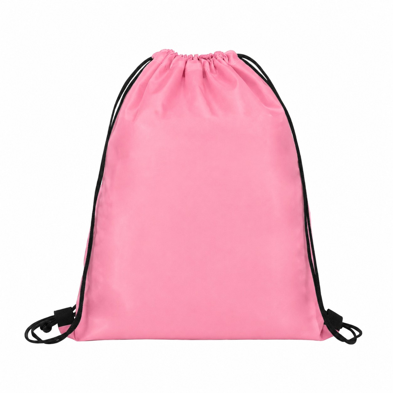 Lightweight 190T Polyester Drawstring Backpack — Pink