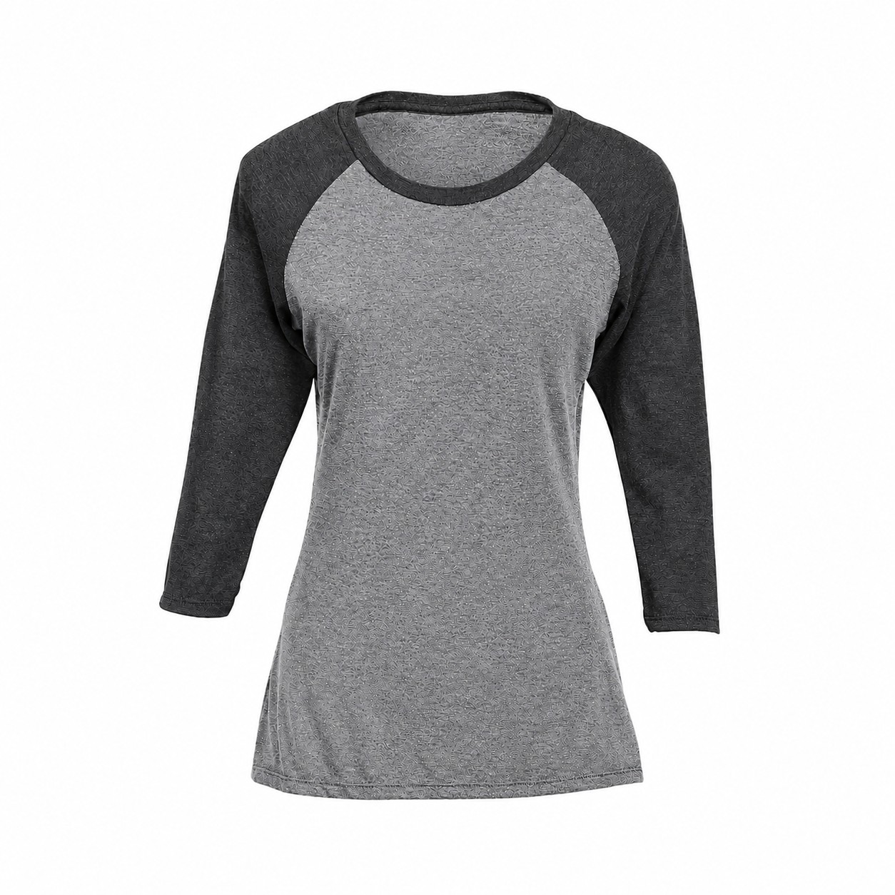 Ladies Tri Blend Raglan Baseball Tee — Gray