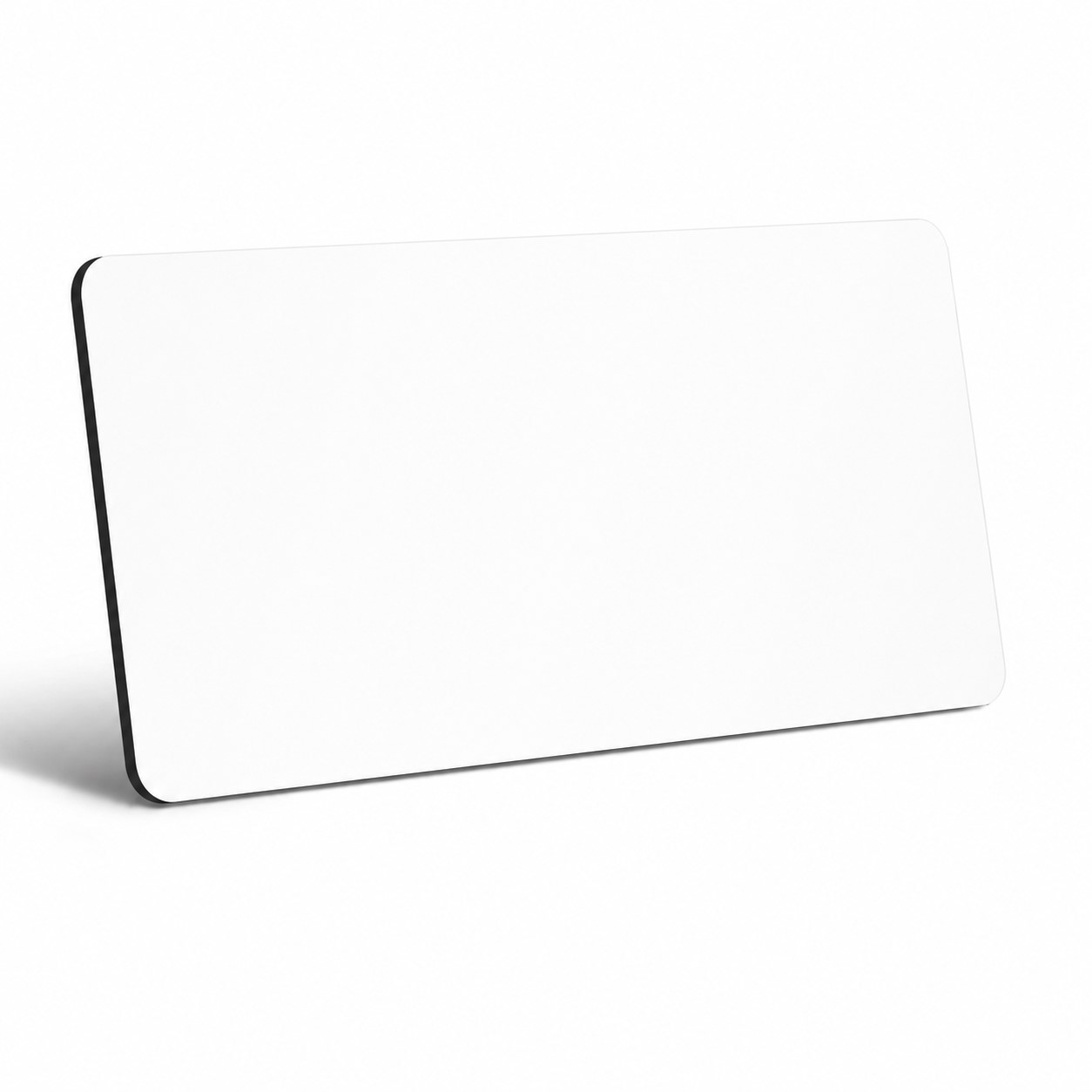 Magnetic Plastic Name Badge — White