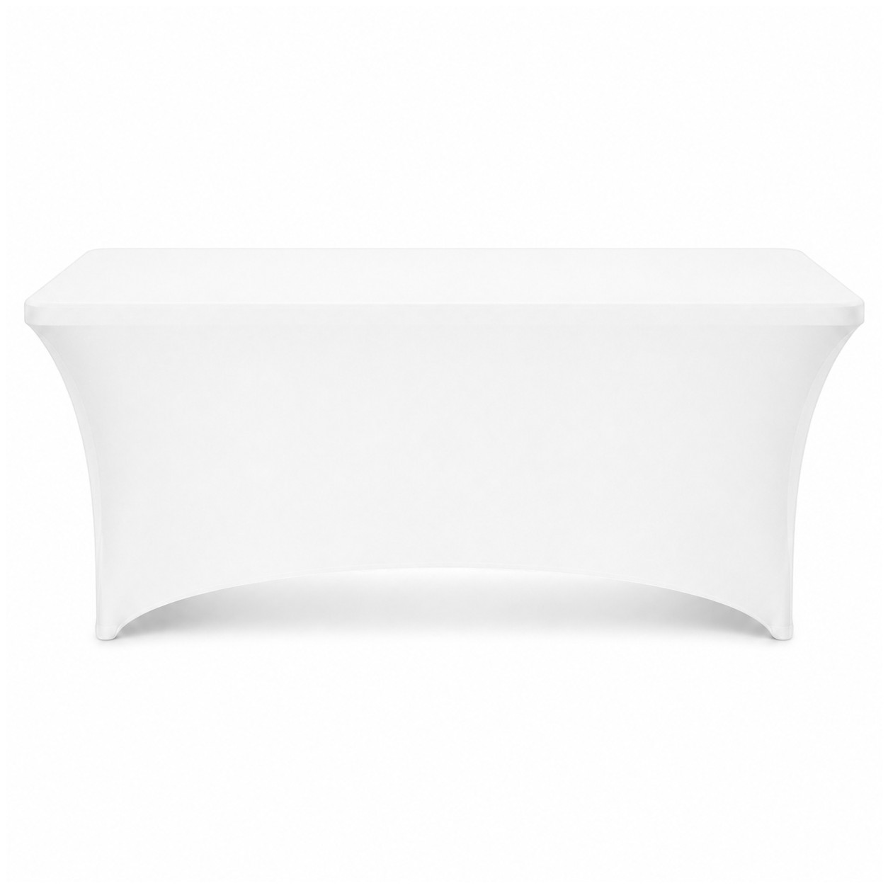 Four Foot Stretch Fitted Table Cover — White