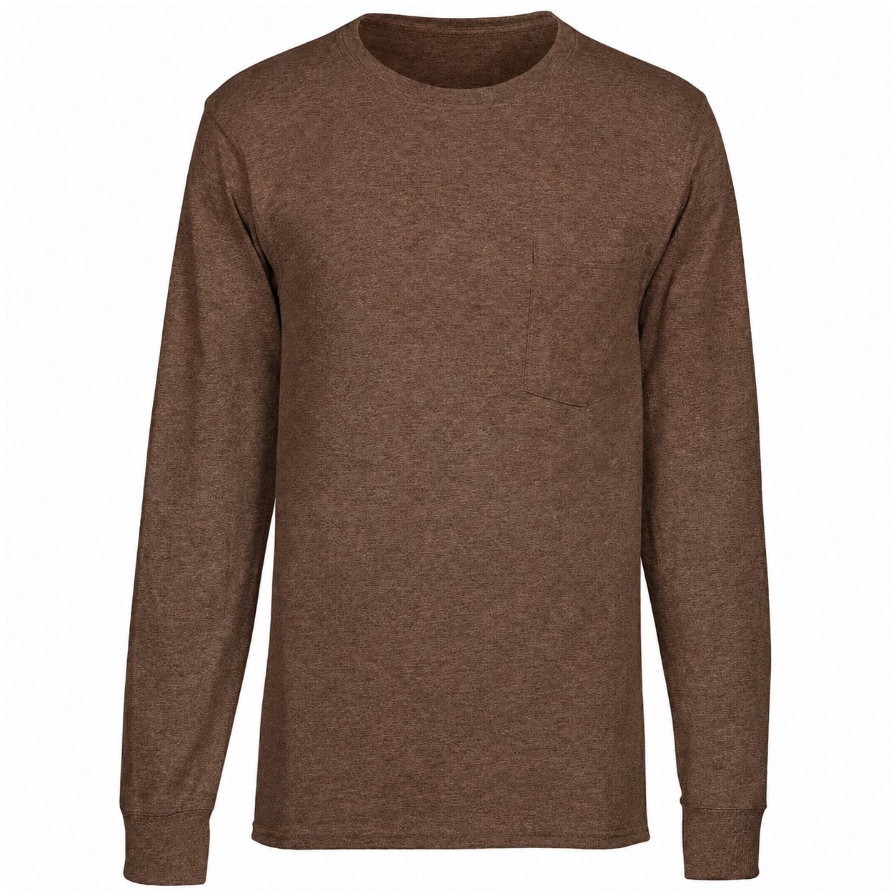 Workwear Pocket Long Sleeve Tee — Brown