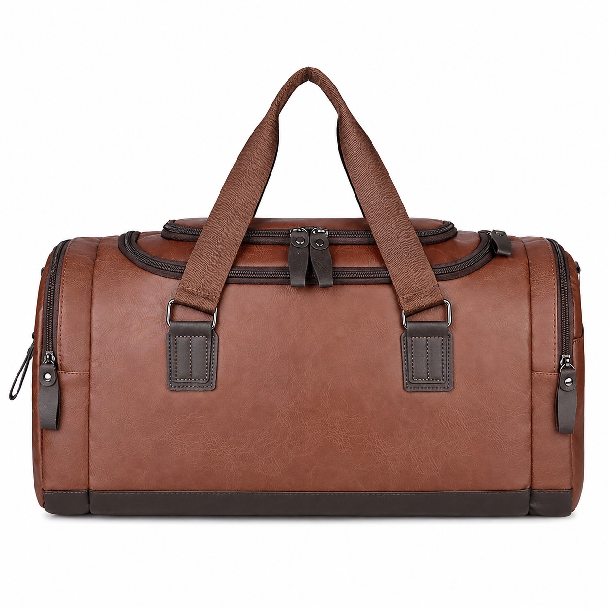 Large Polyester Zippered Travel Duffel — view 2