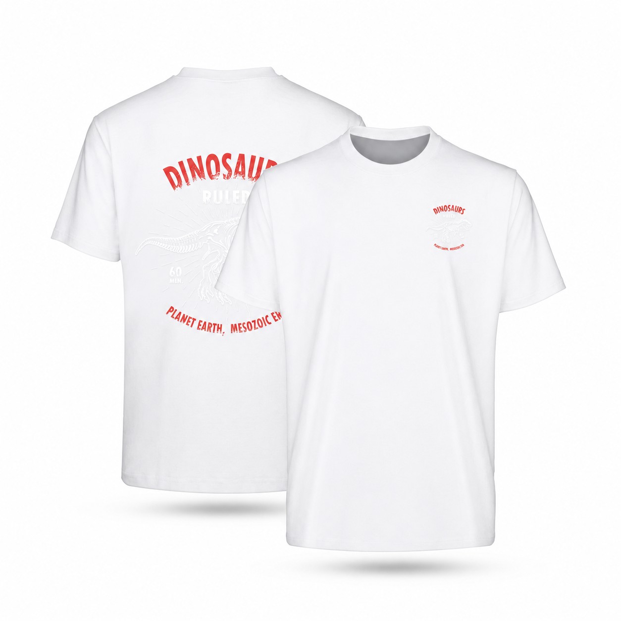 Polyester Short Sleeve T-Shirt — White
