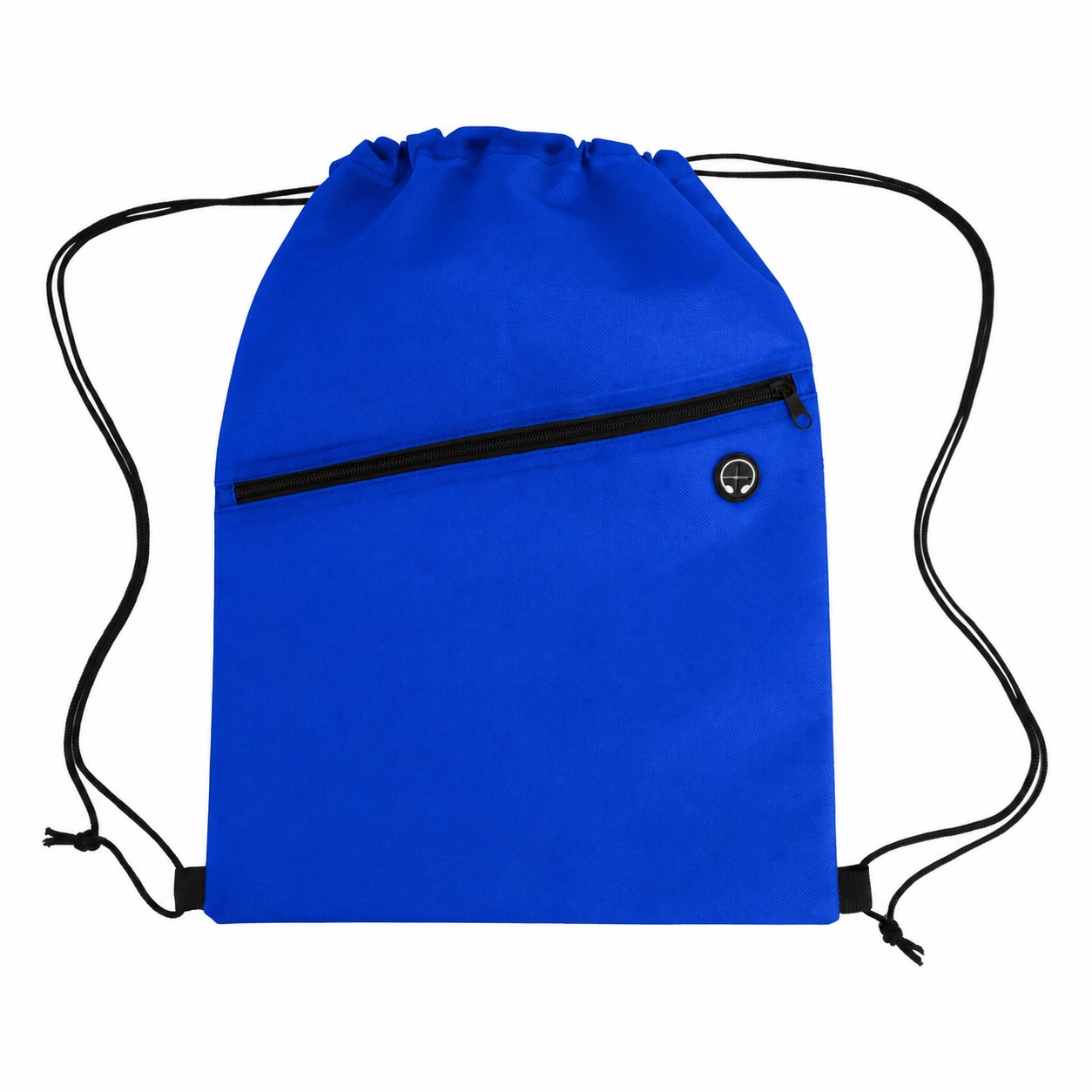 Zippered Storage Drawstring Bag — Royal Blue