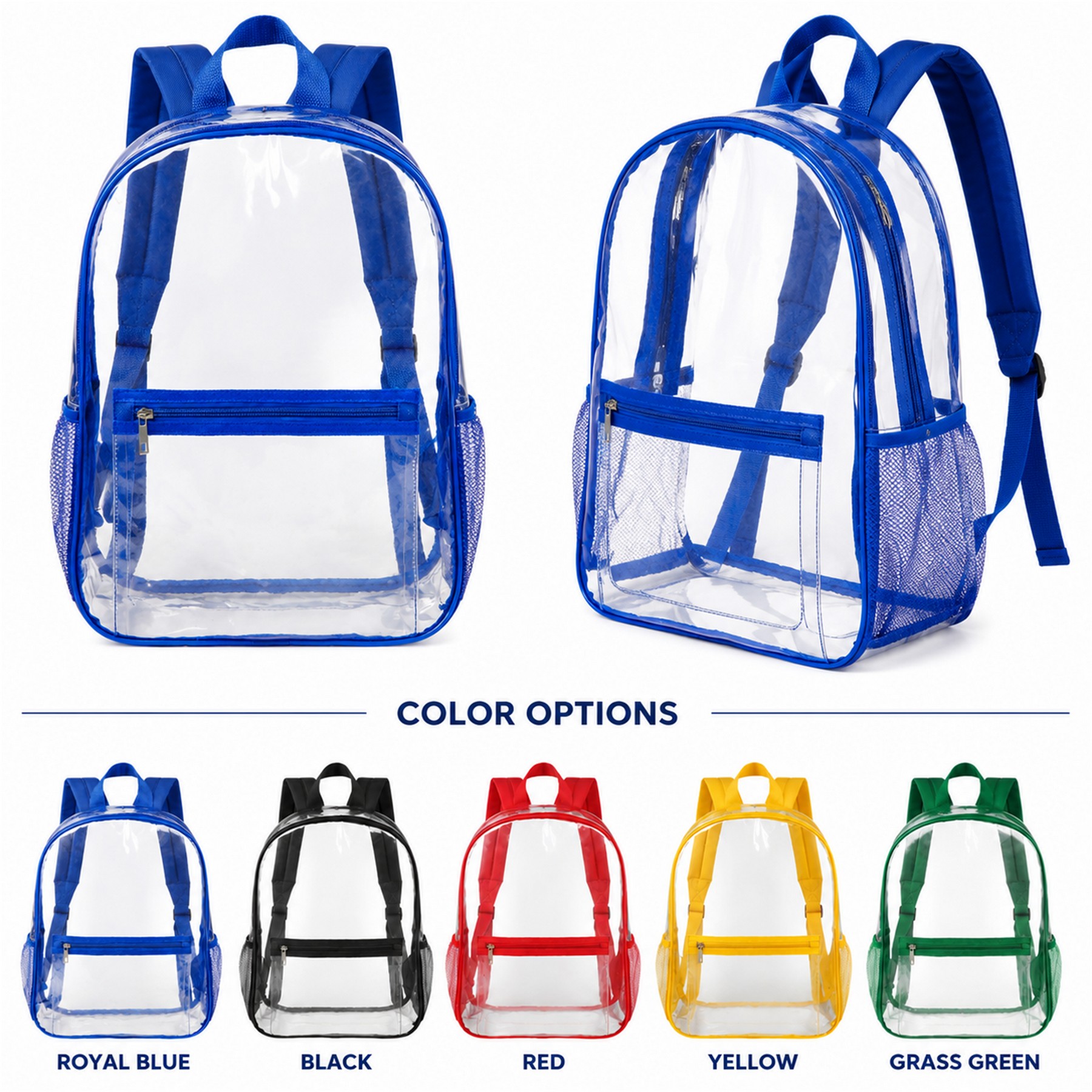 PVC Royal Blue Backpack