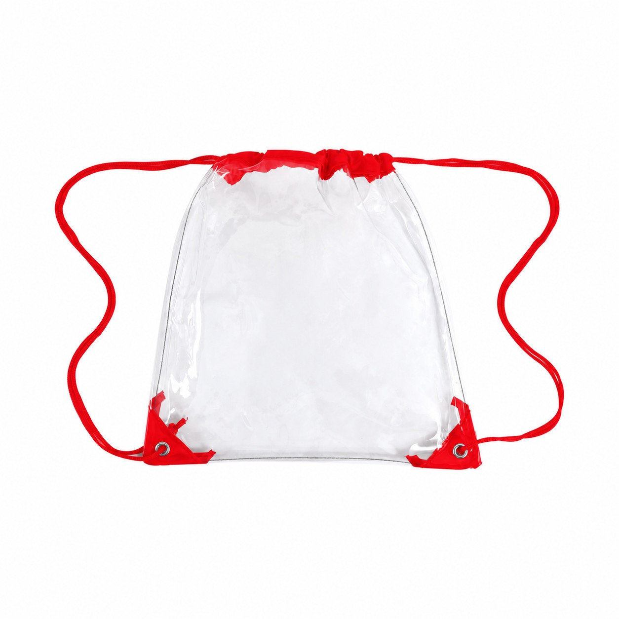 PVC And 210D Polyester Drawstring Bag — Red