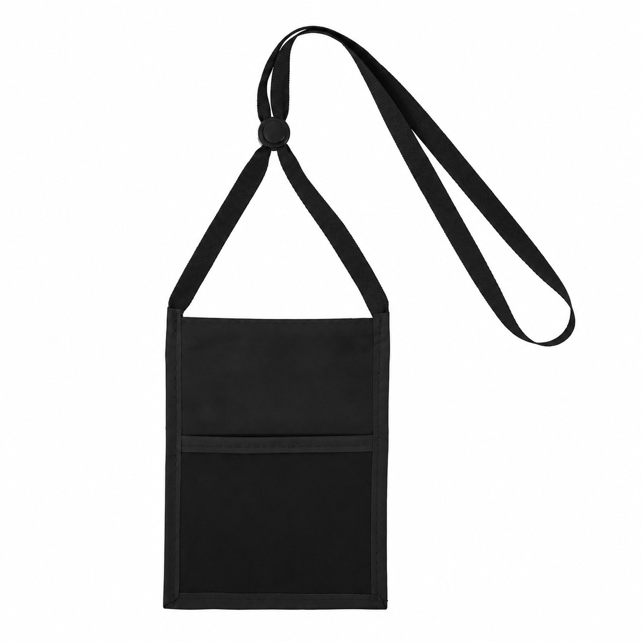 Adjustable Lanyard Badge Wallet — Black