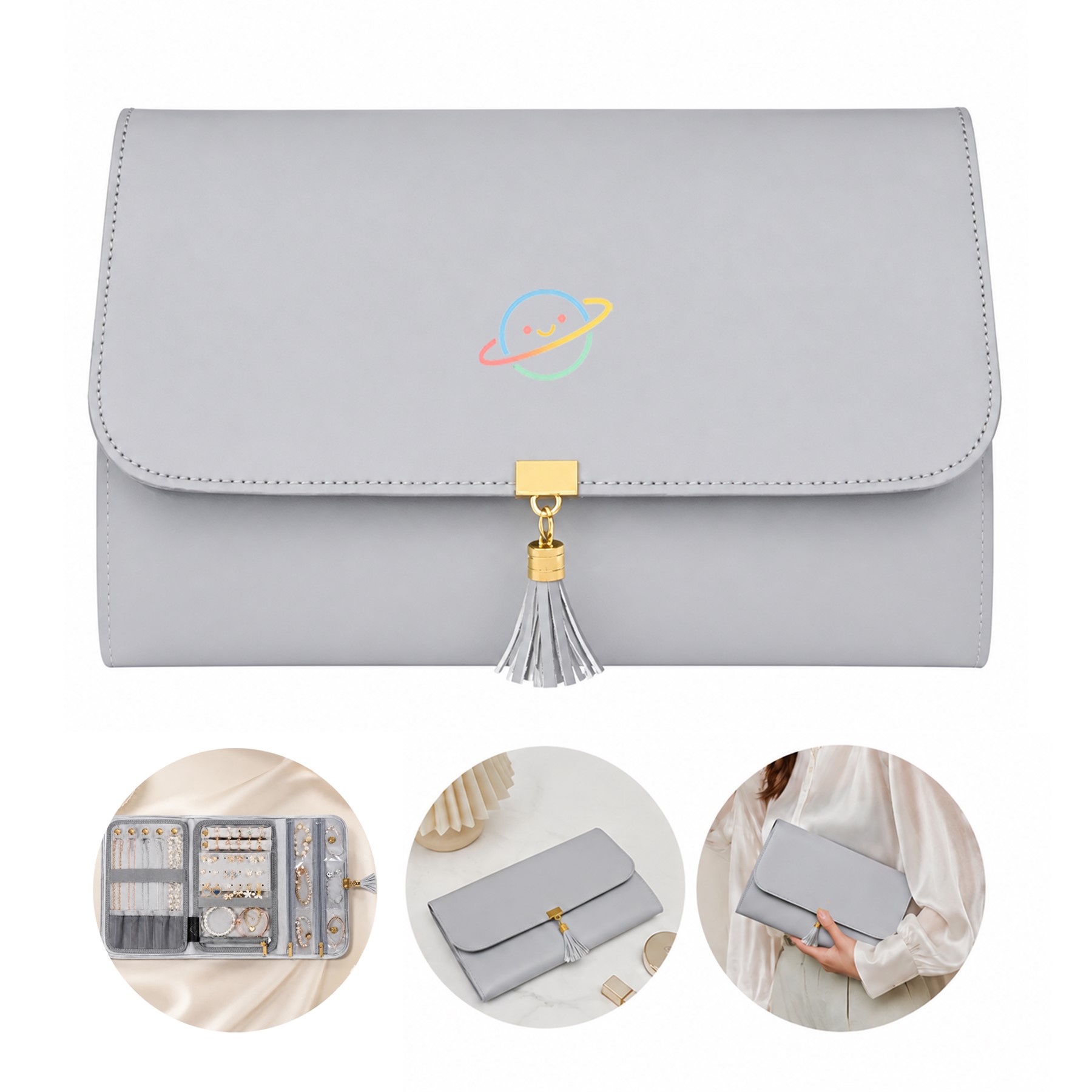 Envelope Flap Polyester Jewelry Storage Pouch