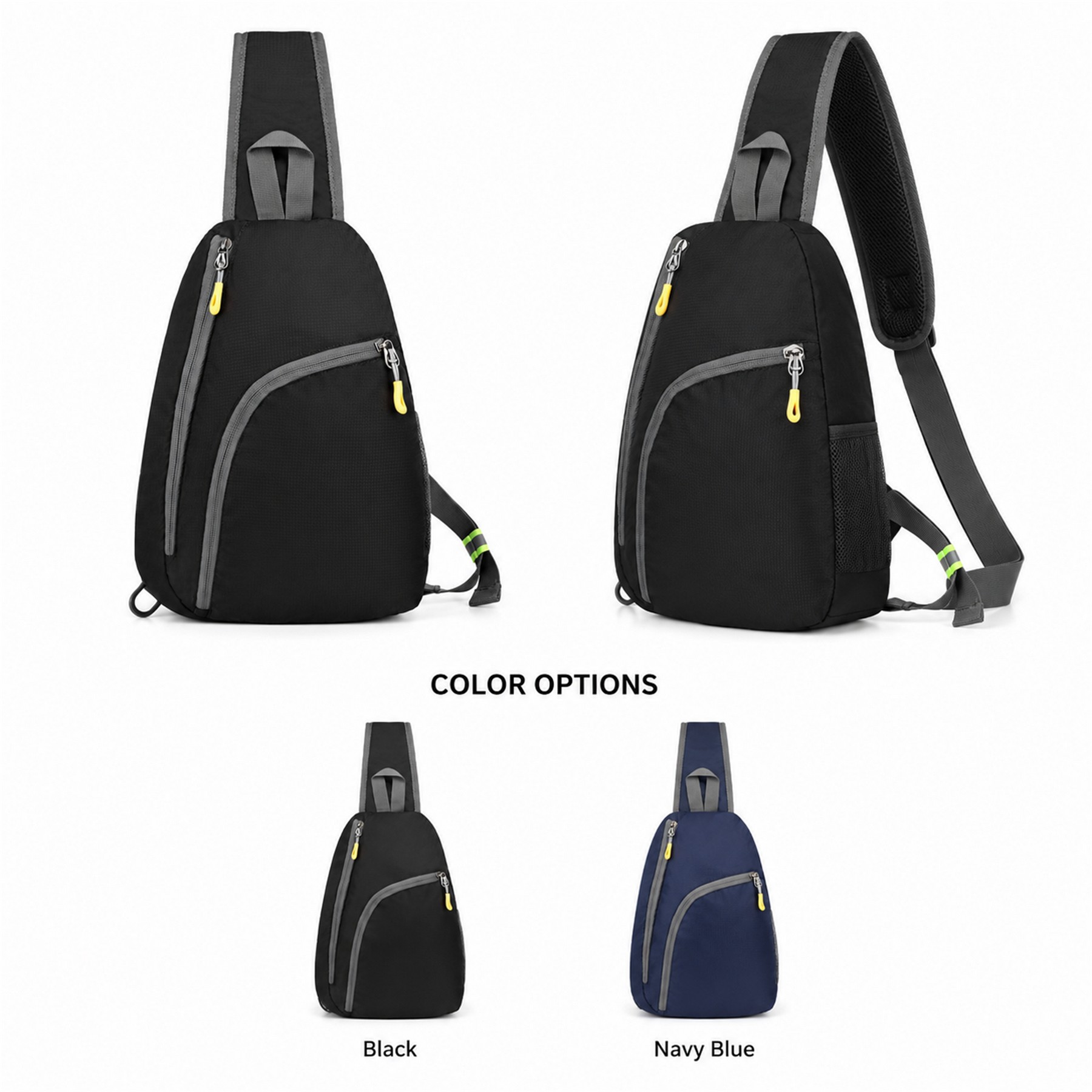 Nylon Black Crossbody Sling Bag