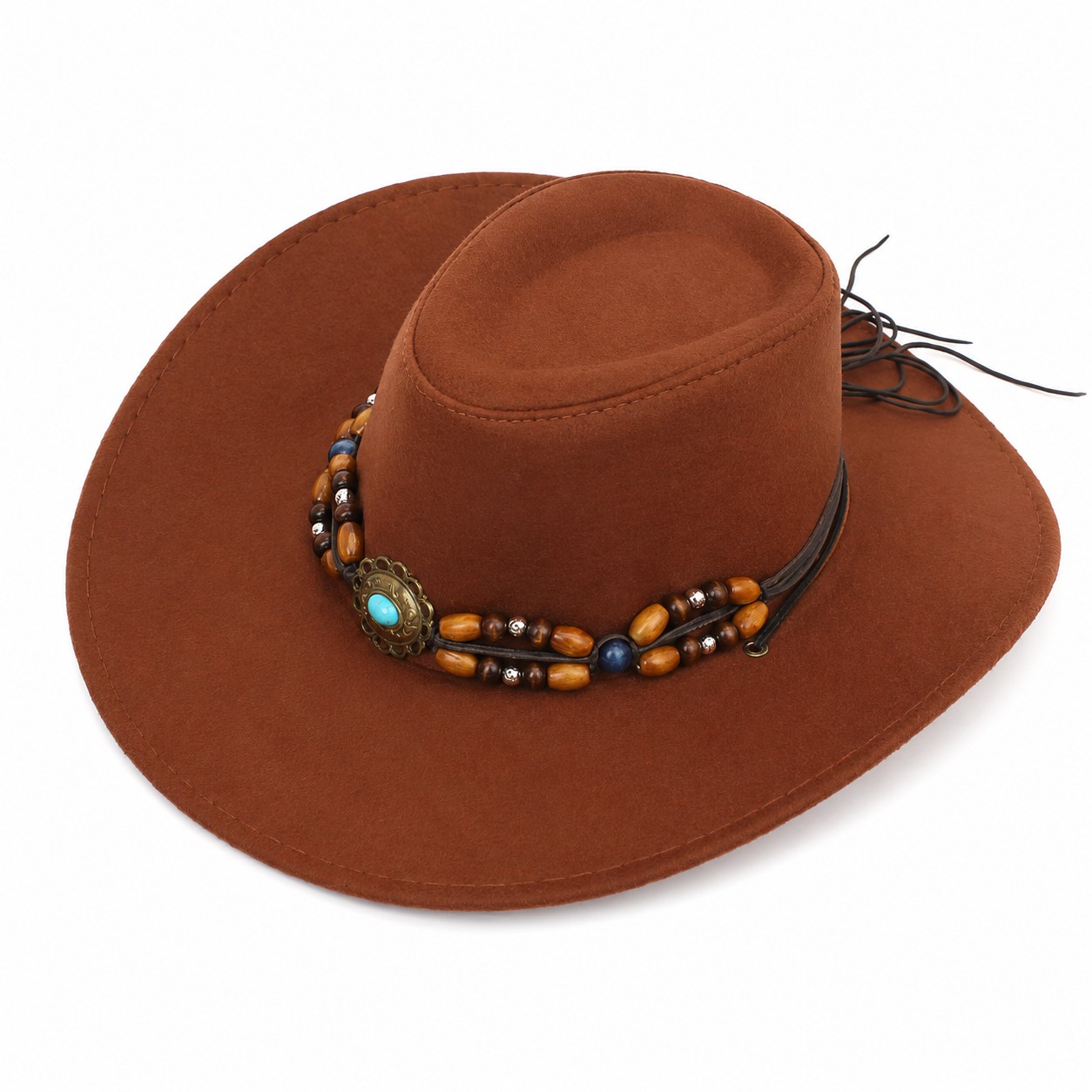 Beaded Polyester Cowboy Sun Hat — view 2