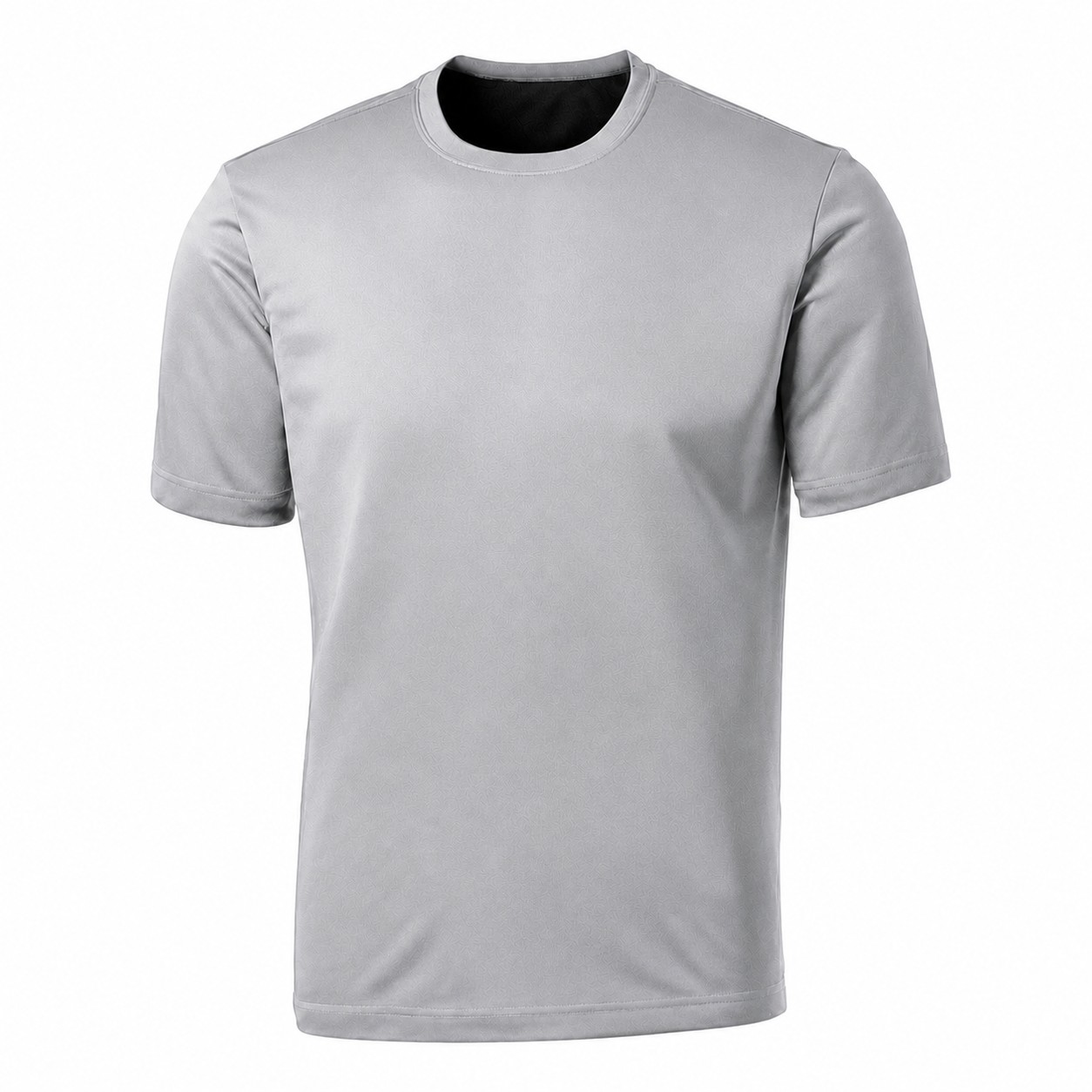 Men's Polyester Athletic Crewneck T-Shirt — Silver