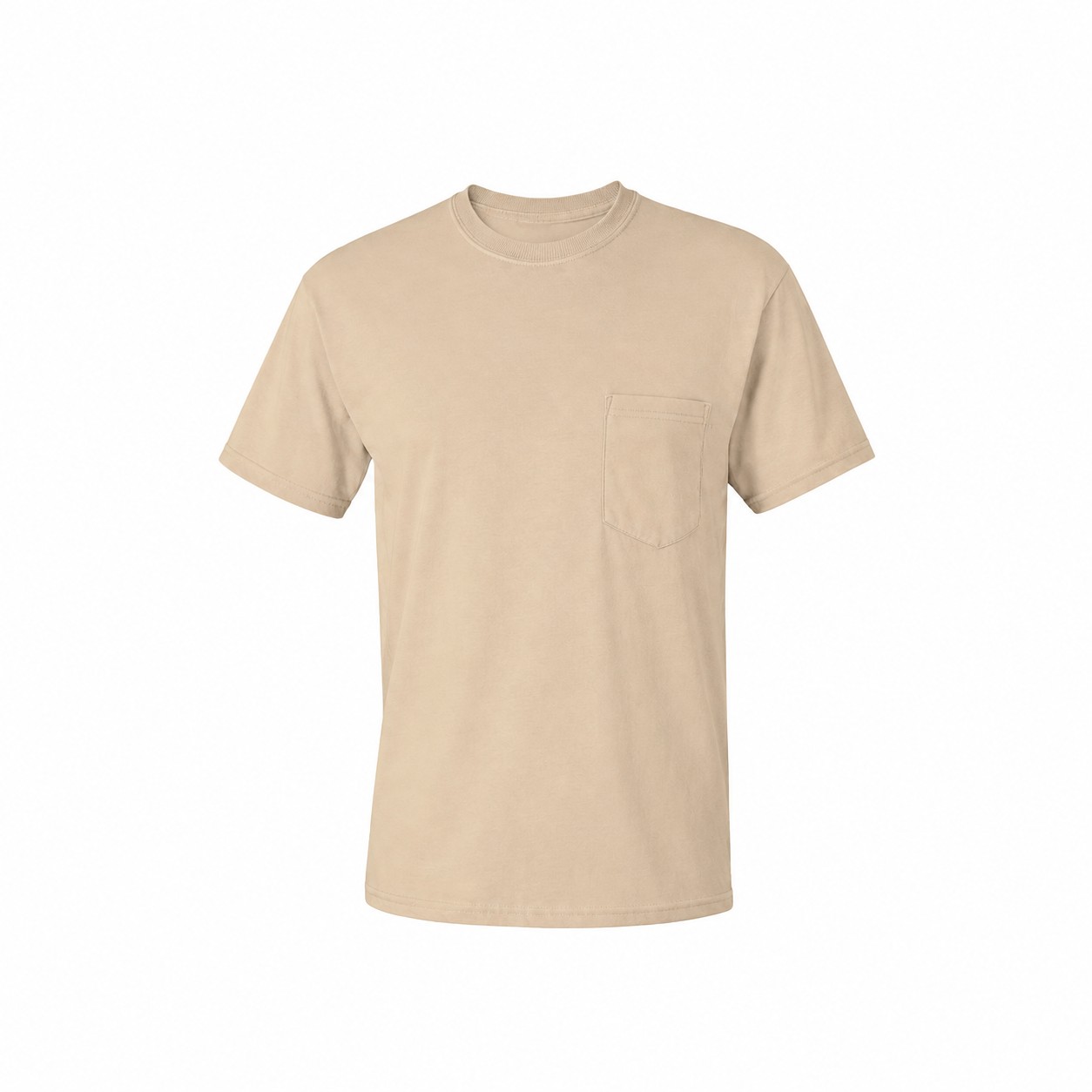 Cotton Pocket Shirt — Beige