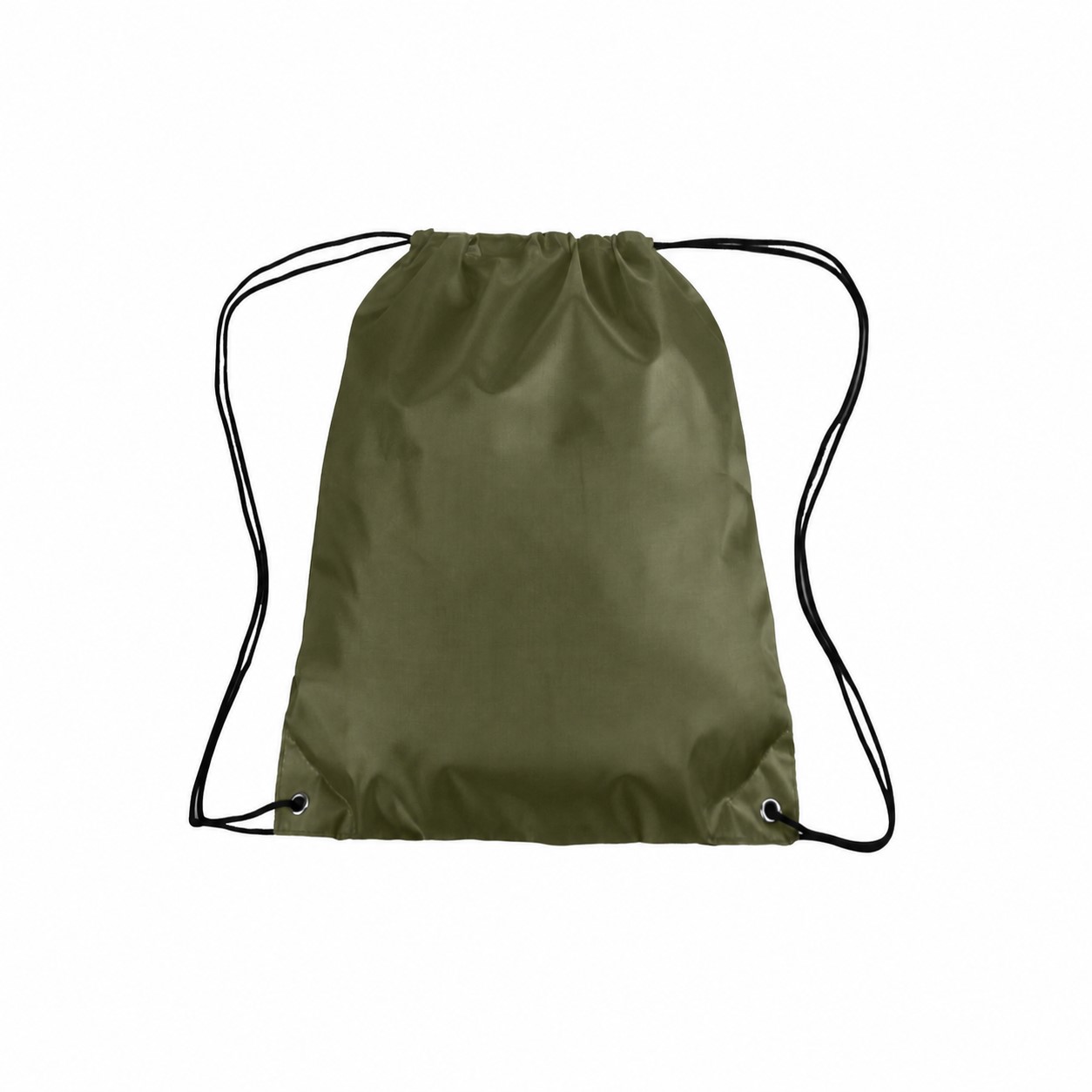 210D Polyester Classic Drawstring Bag — Army Green