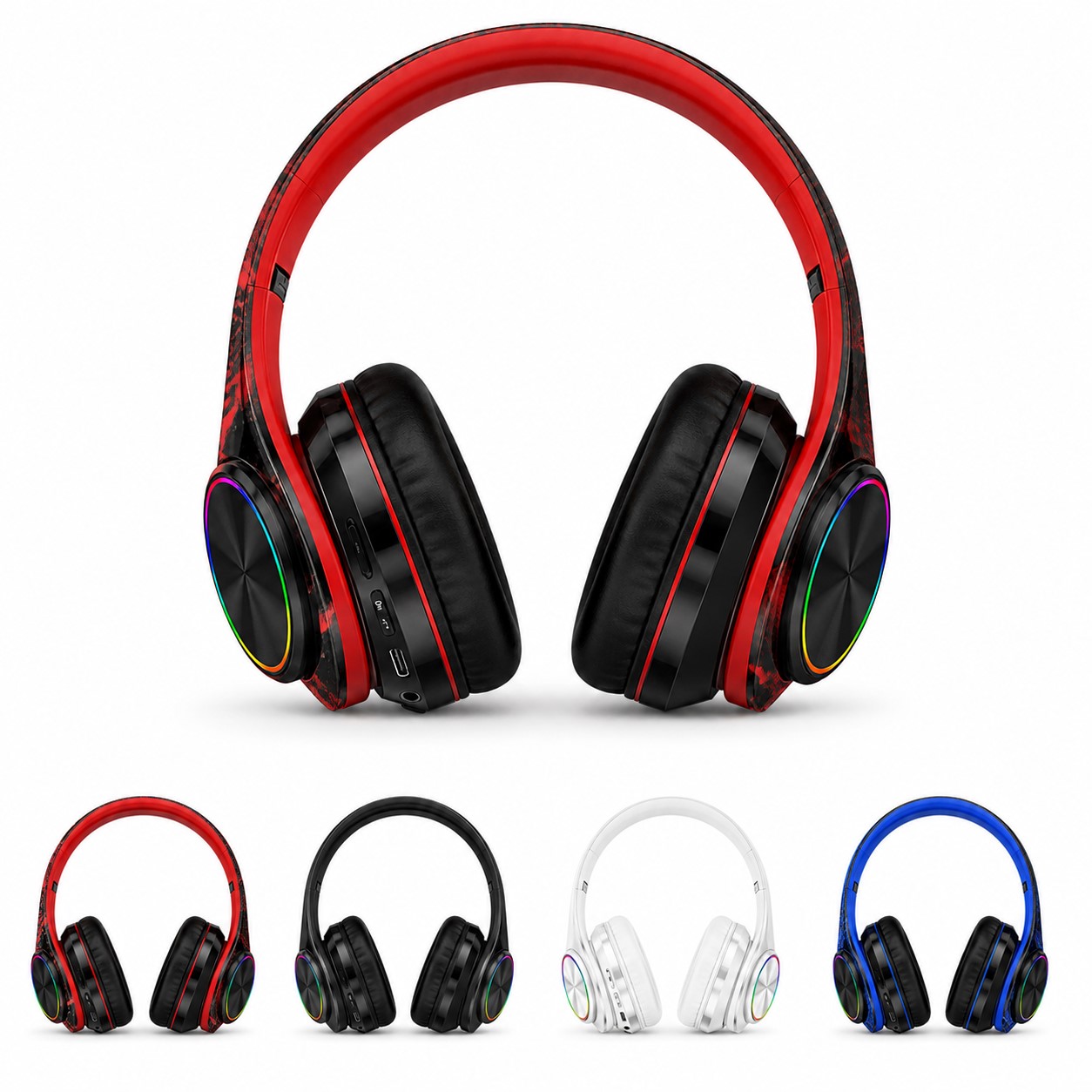 Bluetooth Over Ear Headphones With Adjustable Fit