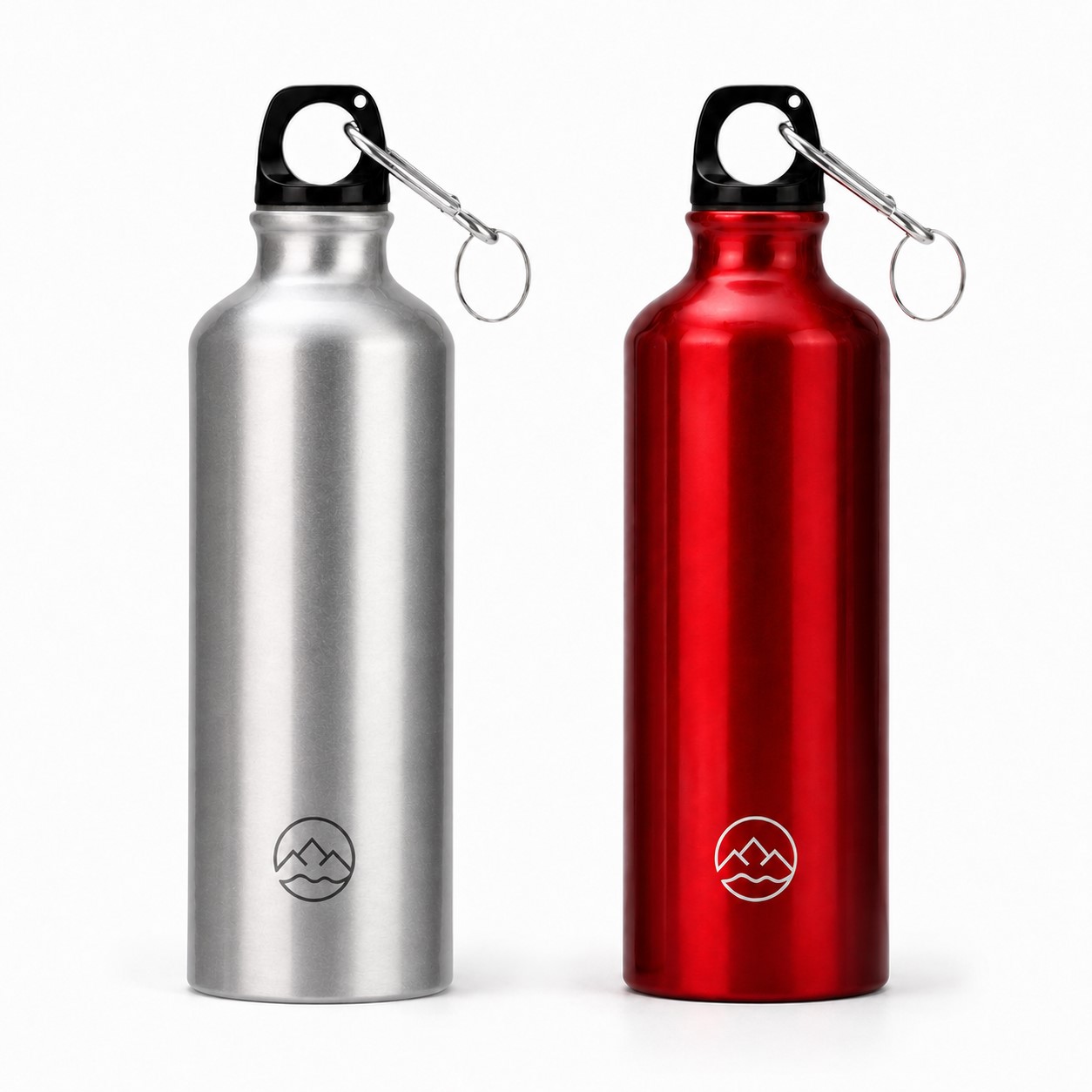 Clip Top Aluminum Water Bottle