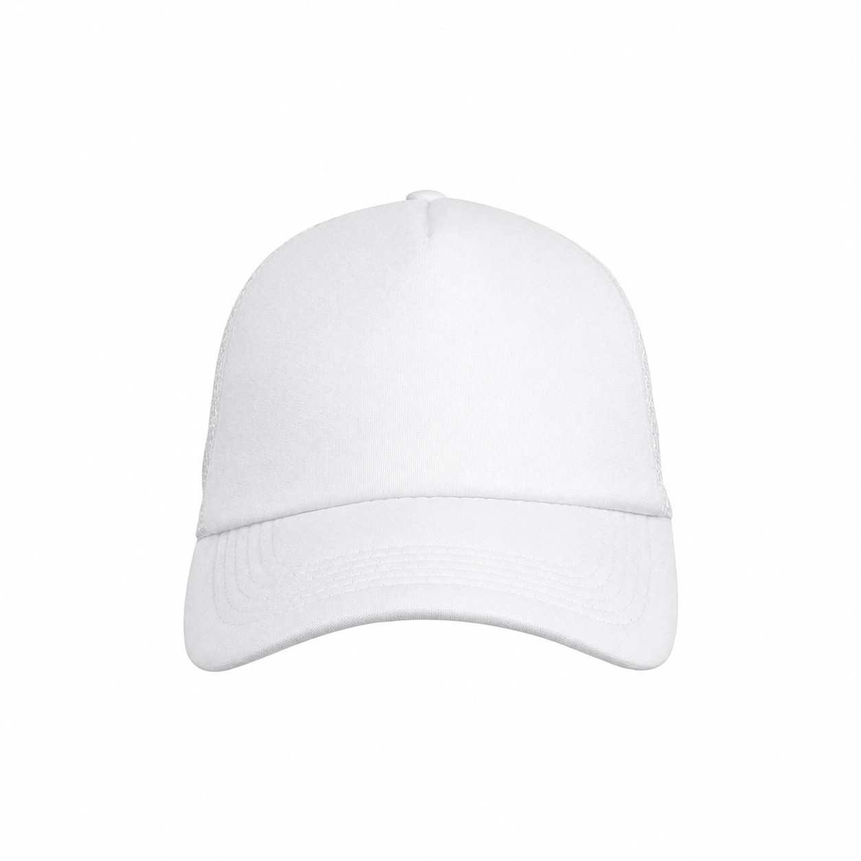 22.8-Inch Five-Panel Foam Trucker Cap — White