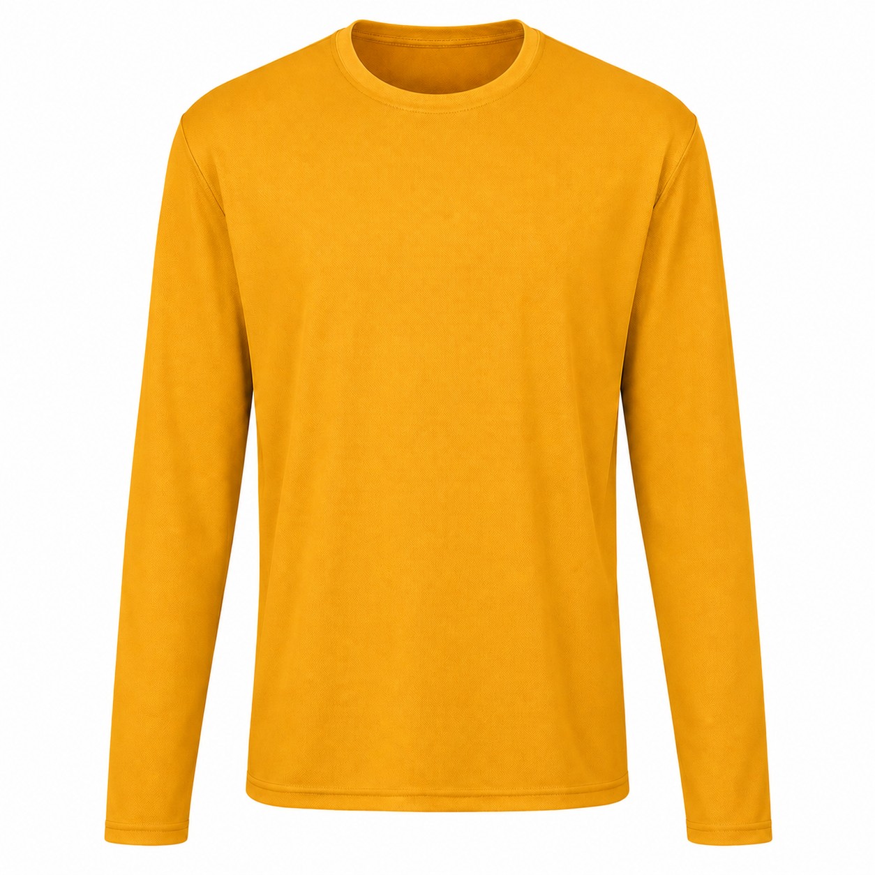 Ladies Polyester Spandex Zip Neck Pullover — Gold