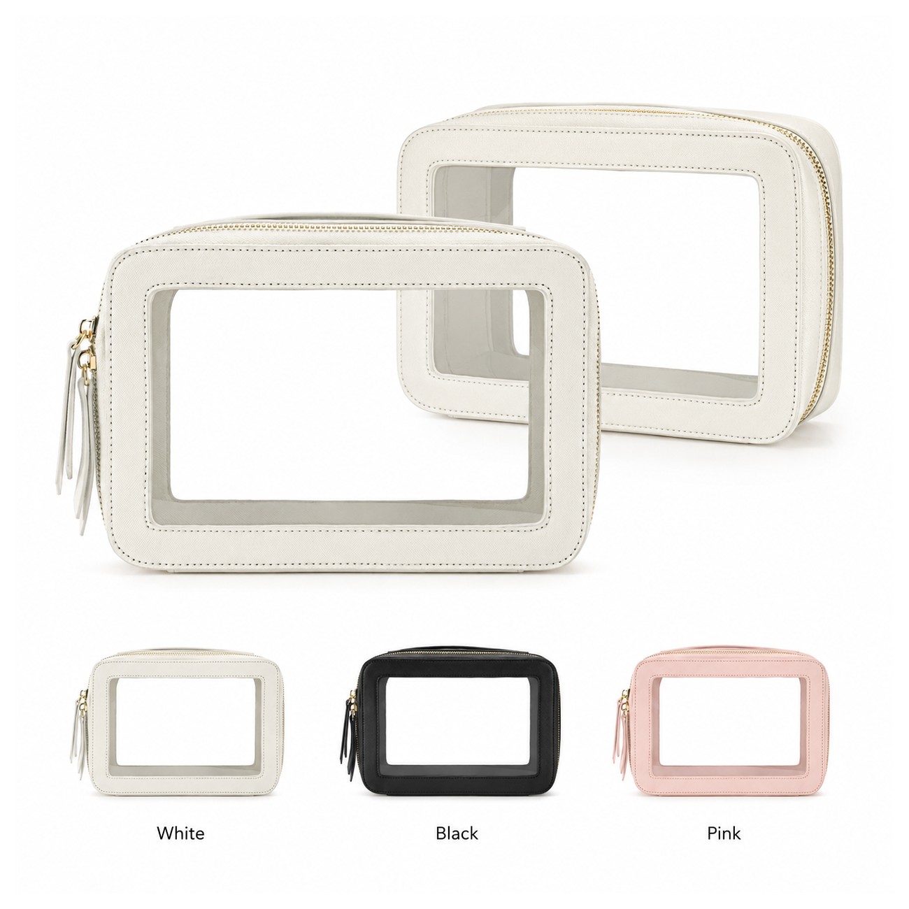 PU Leather Roomy Makeup Bag