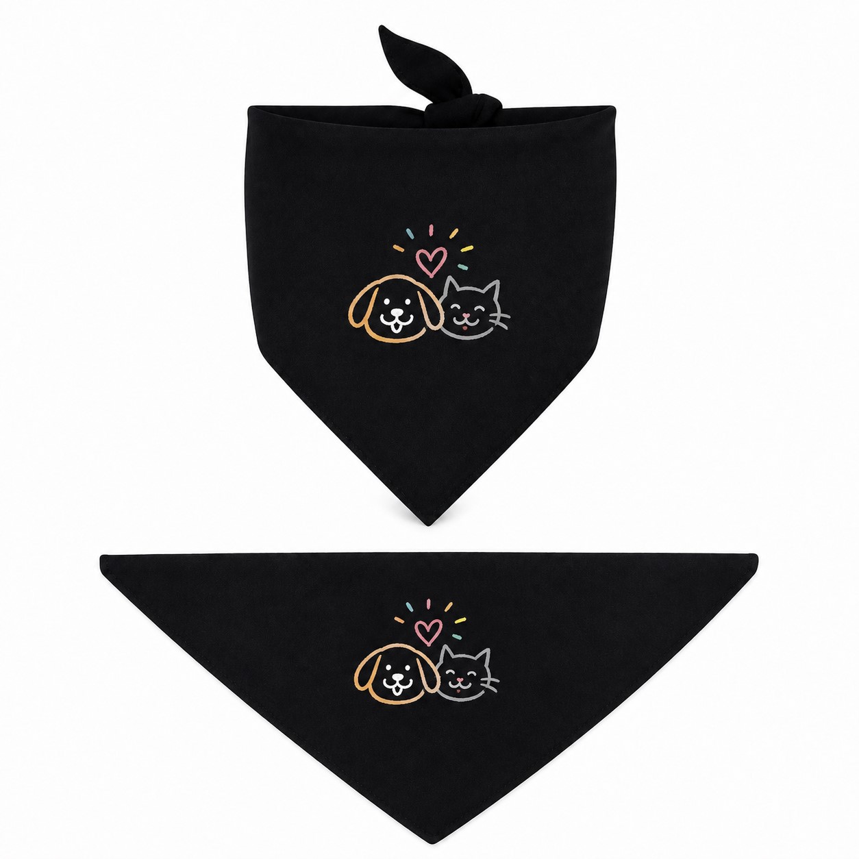 Polyester Pet Bandanna With Tie