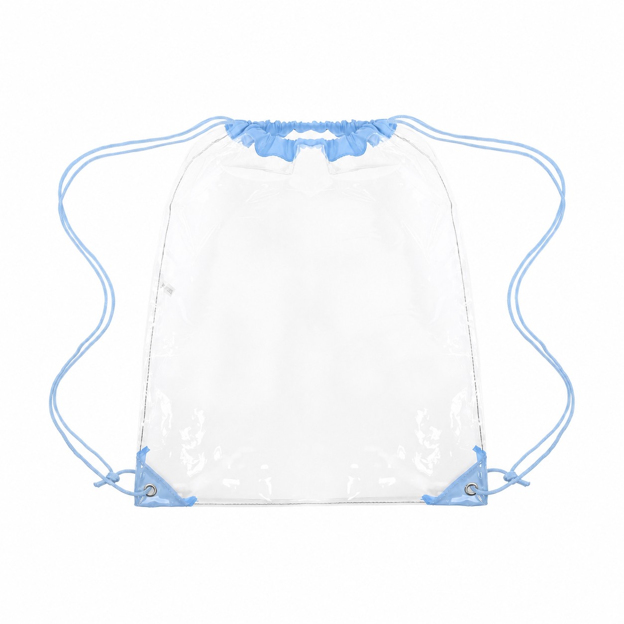Large Reinforced Corners Drawstring Bag — Light Blue