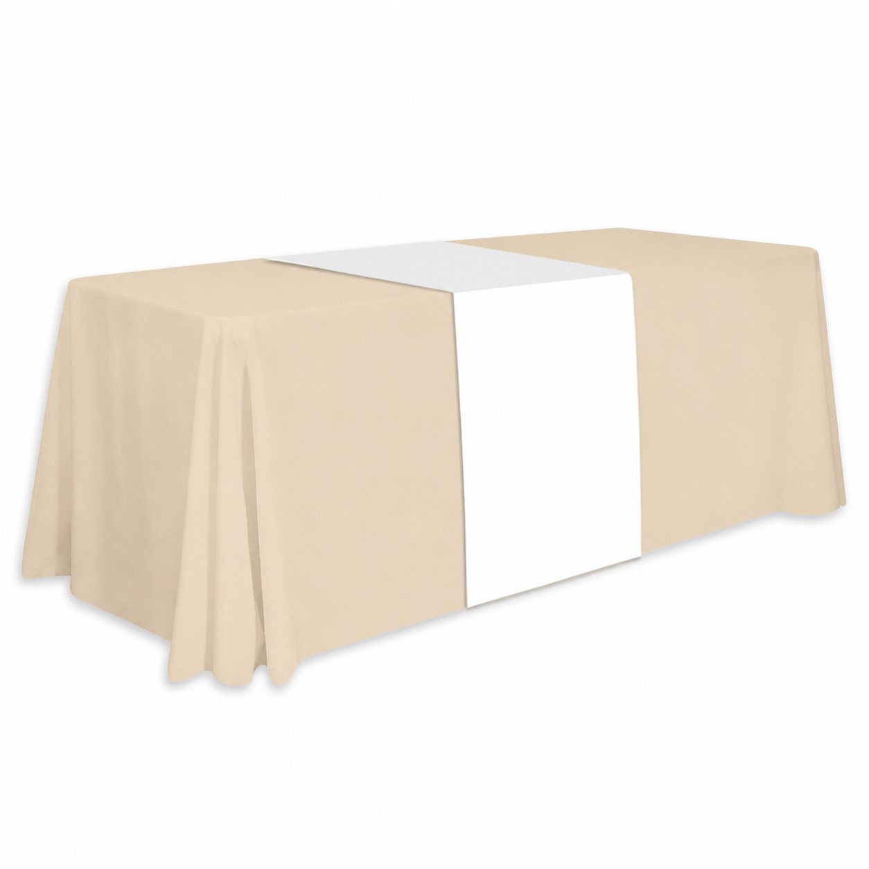 Thirty-Inch Polyester Table Runner — Natural Beige