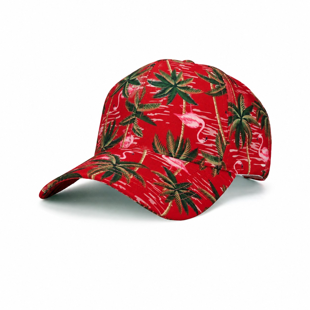 Lightweight Polyester Structured Cap — Red