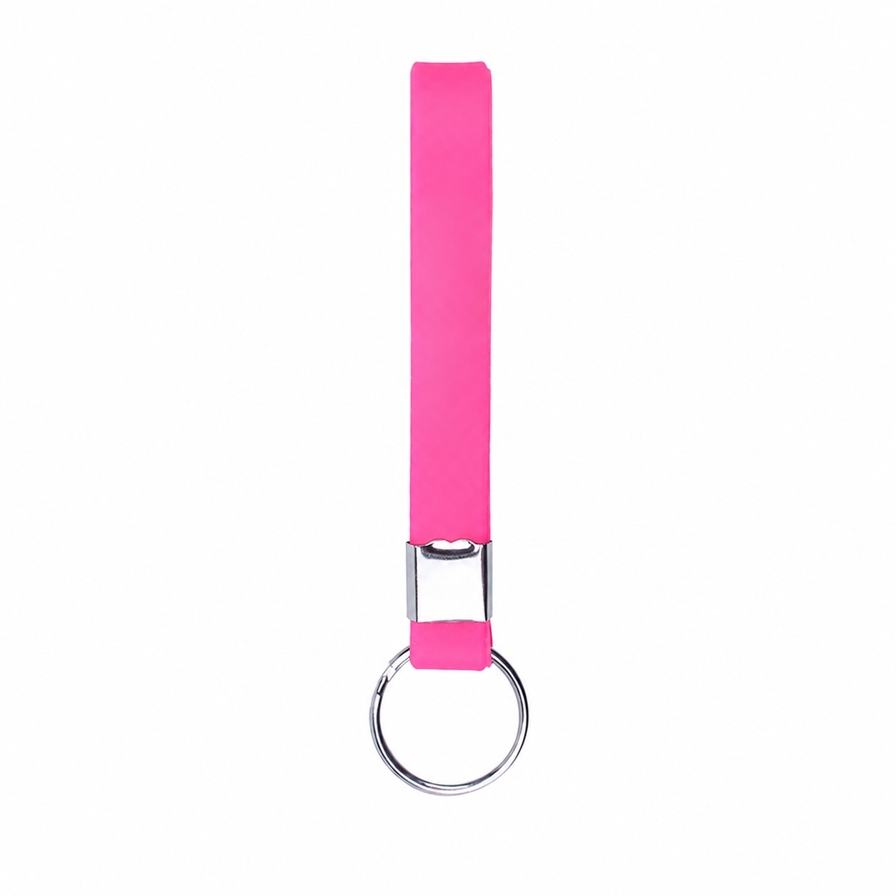 Silicone Wristband Key Ring — Pink