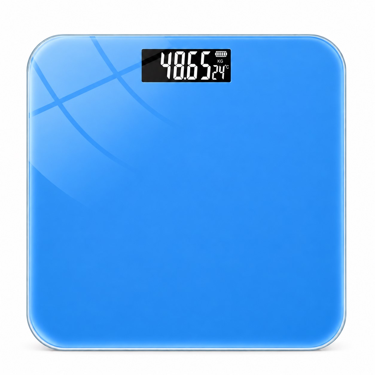 Smart Plastic Bathroom Scale — Blue