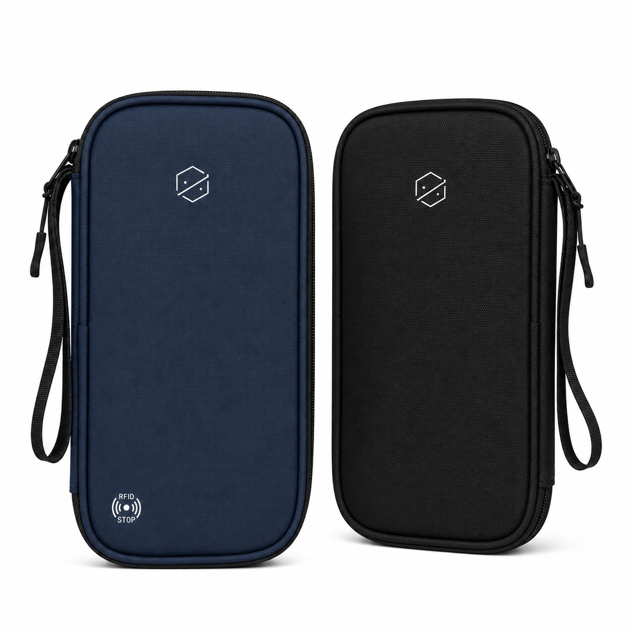 Oxford RFID Travel Wallet With Zip Closure