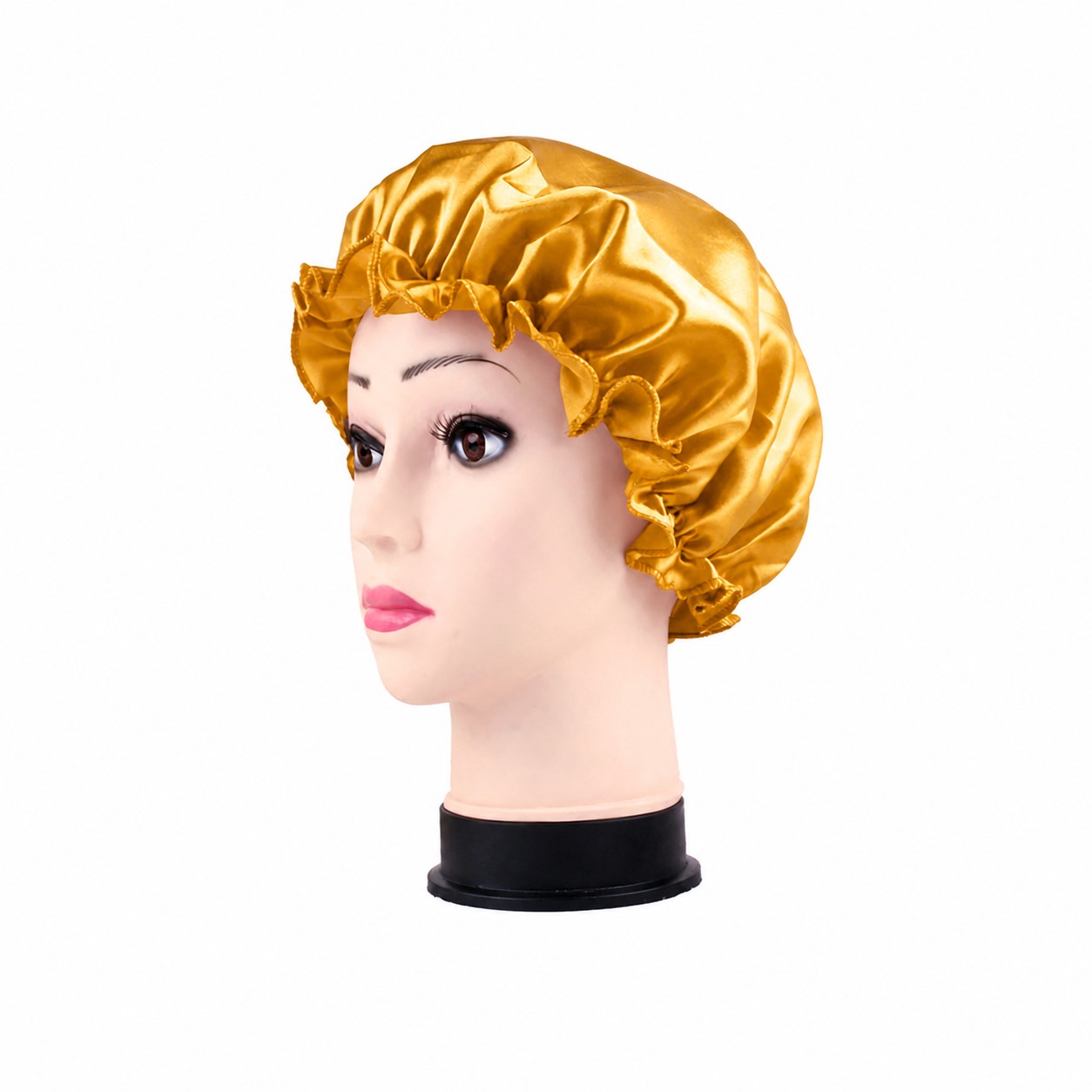 Satin Elastic Sleep Cap — Gold