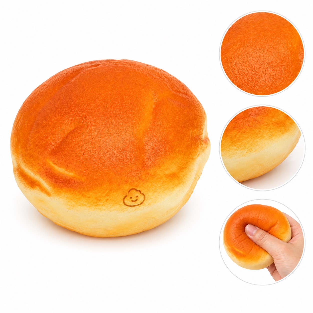 Round Bun PU Foam Squeeze Toy