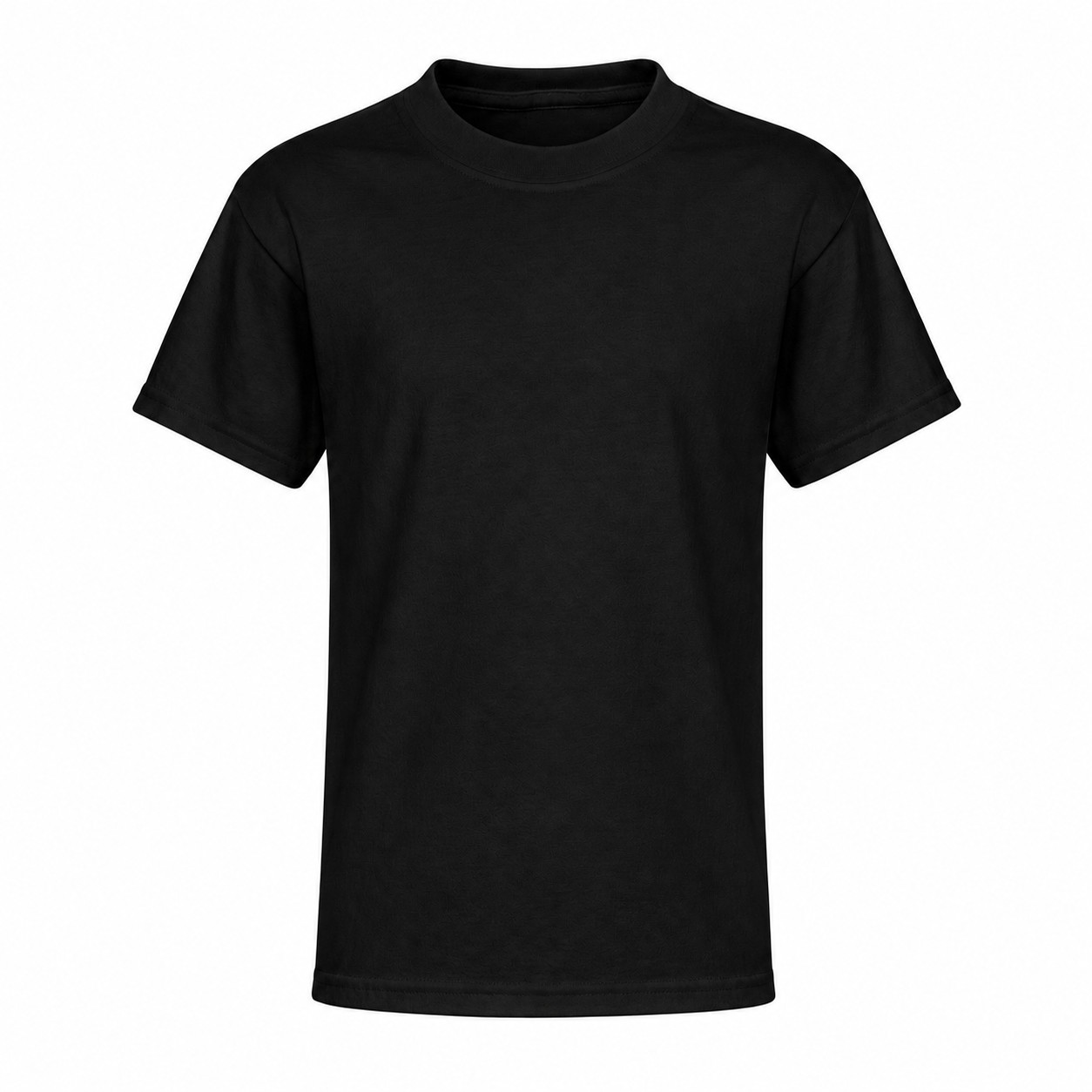 Youth Cotton Crewneck T-Shirt — Black