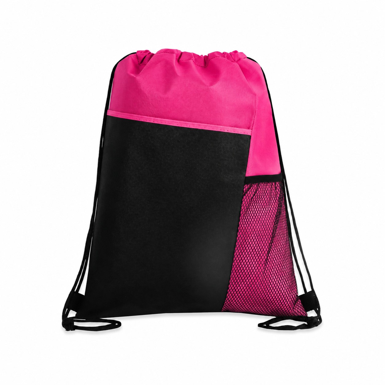 80GSM Non-Woven Drawstring Bag — Fuchsia Pink