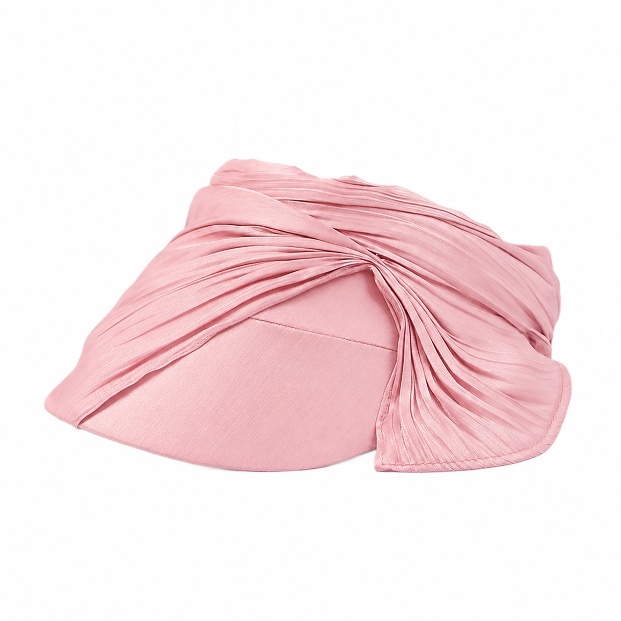 Pleated Polyester Shade Visor Hat — Pink