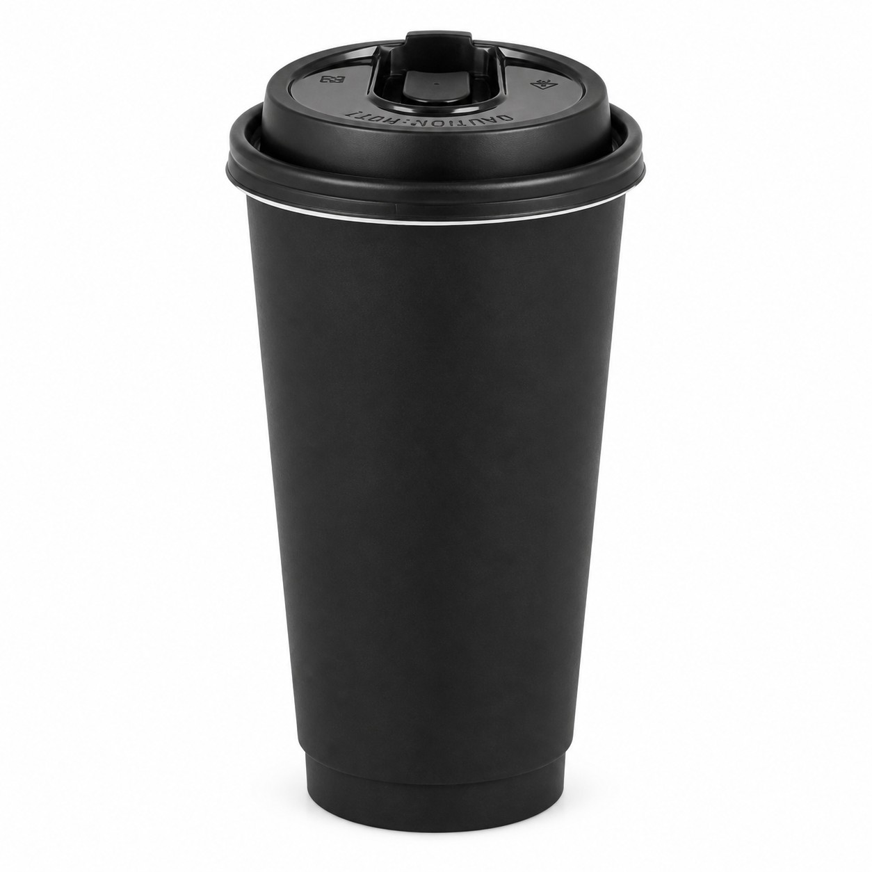Black Double Wall Paper Coffee Cup — view 2