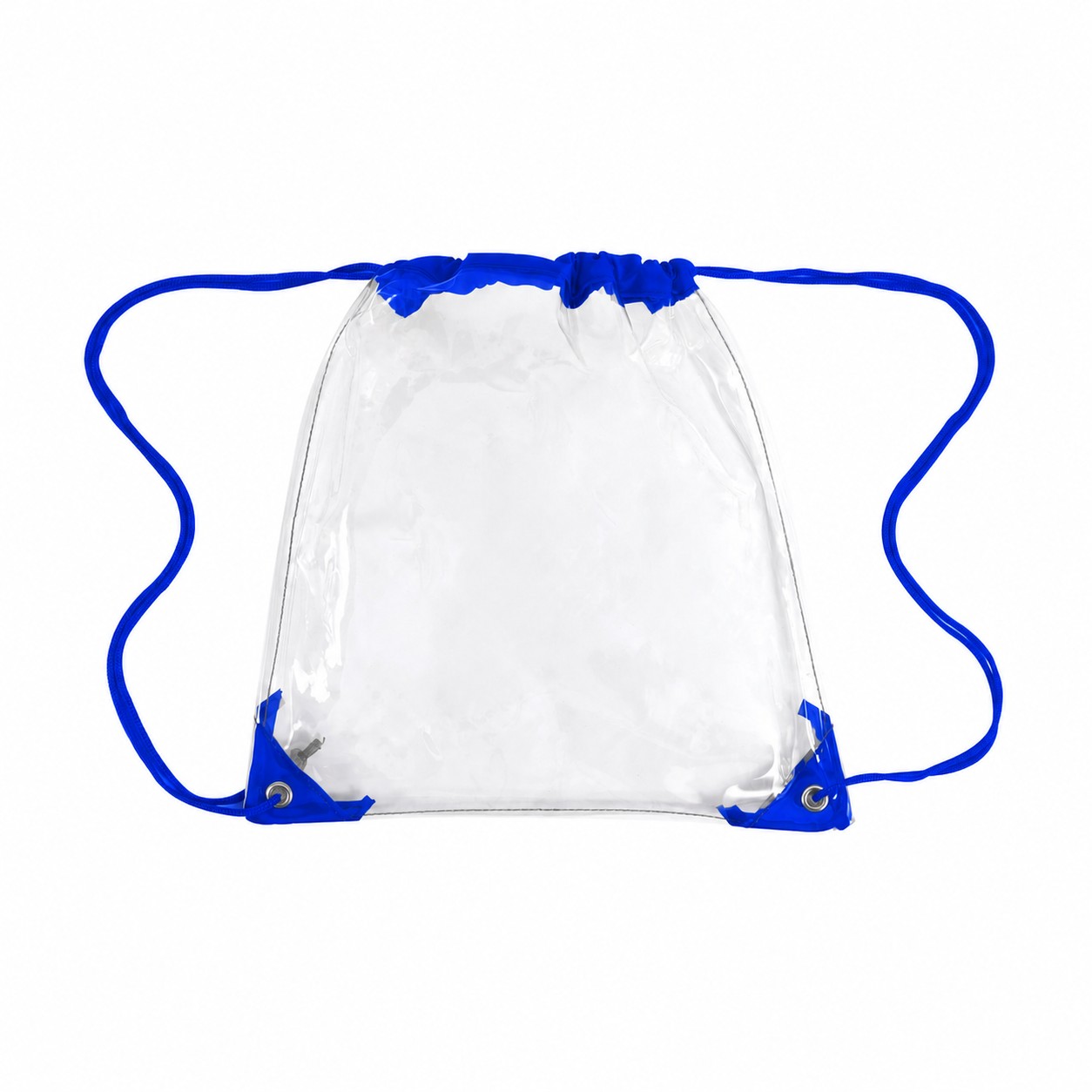PVC And 210D Polyester Drawstring Bag — Royal Blue
