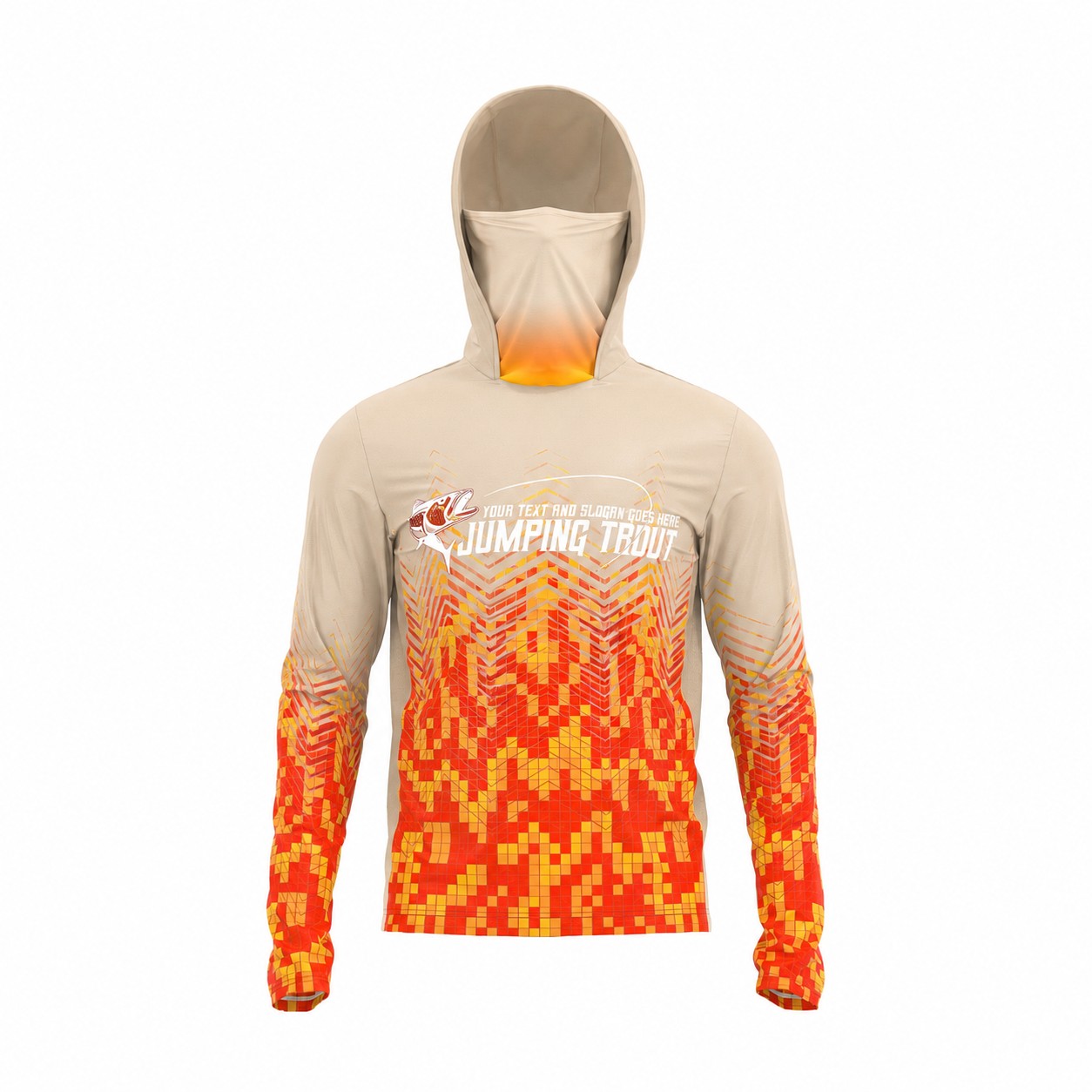 Polyester Spandex UPF Hoodie — Natural Beige