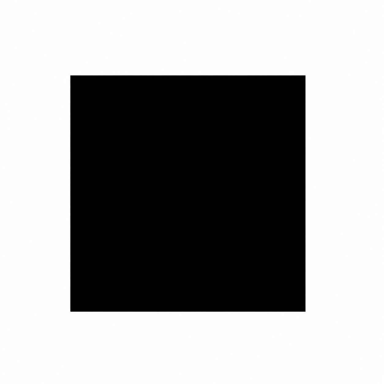 Polyester Square Bandanna — Black