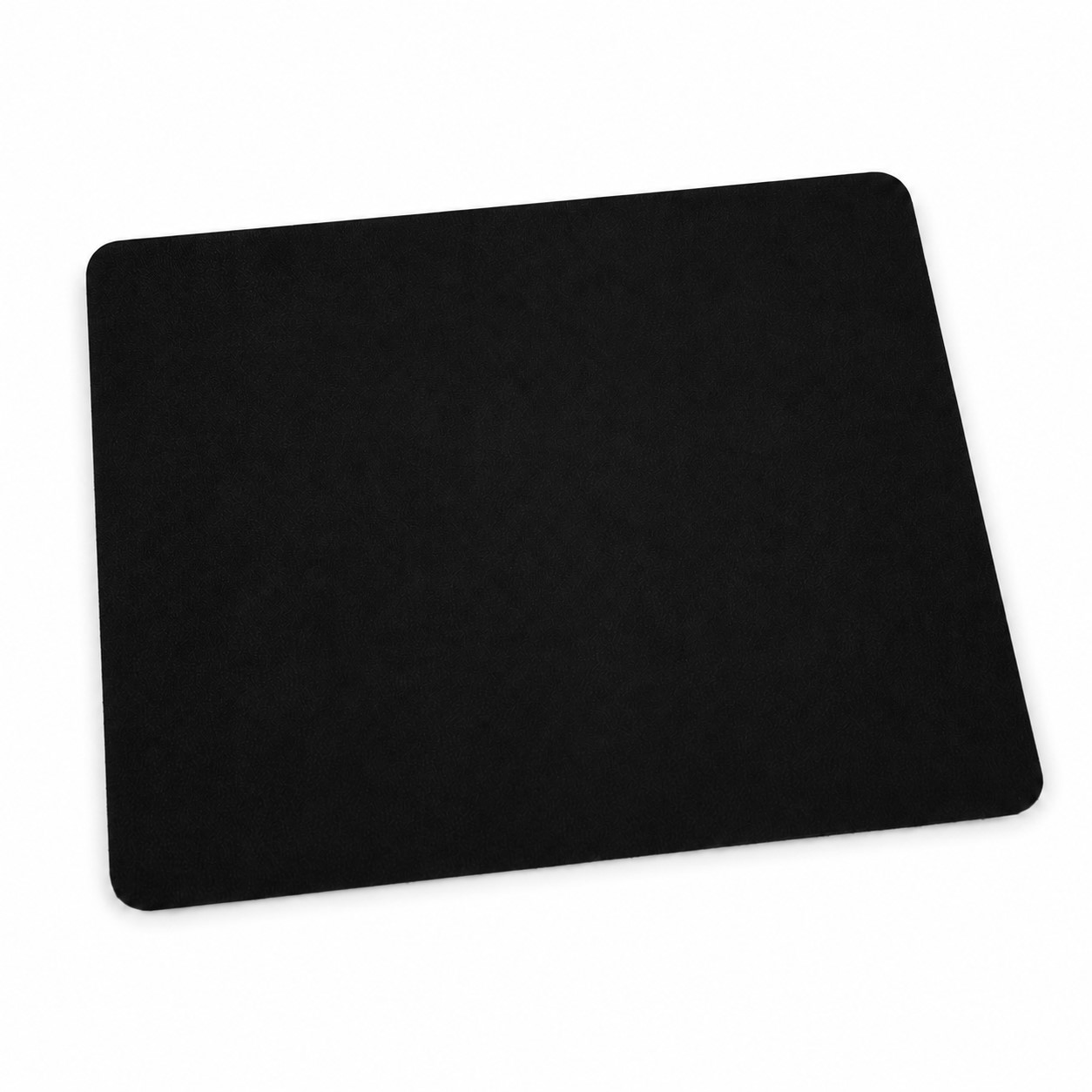 Double-Sided PU Mouse Pad With Coaster — Black