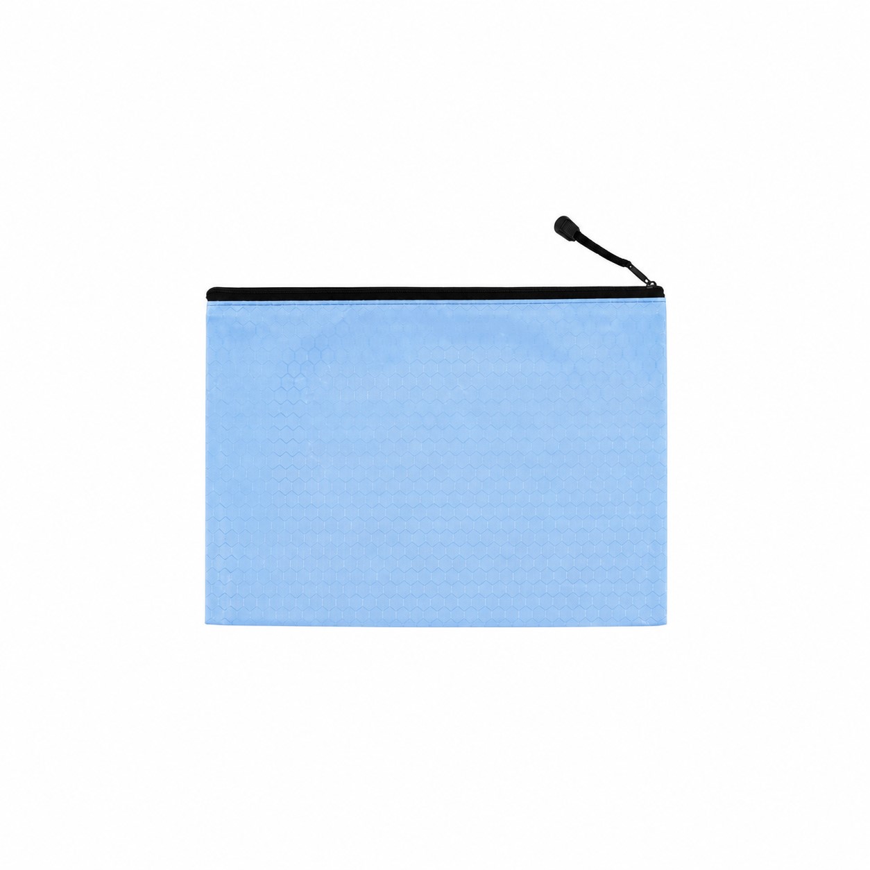 Canvas Zippered Travel Pouch — Light Blue