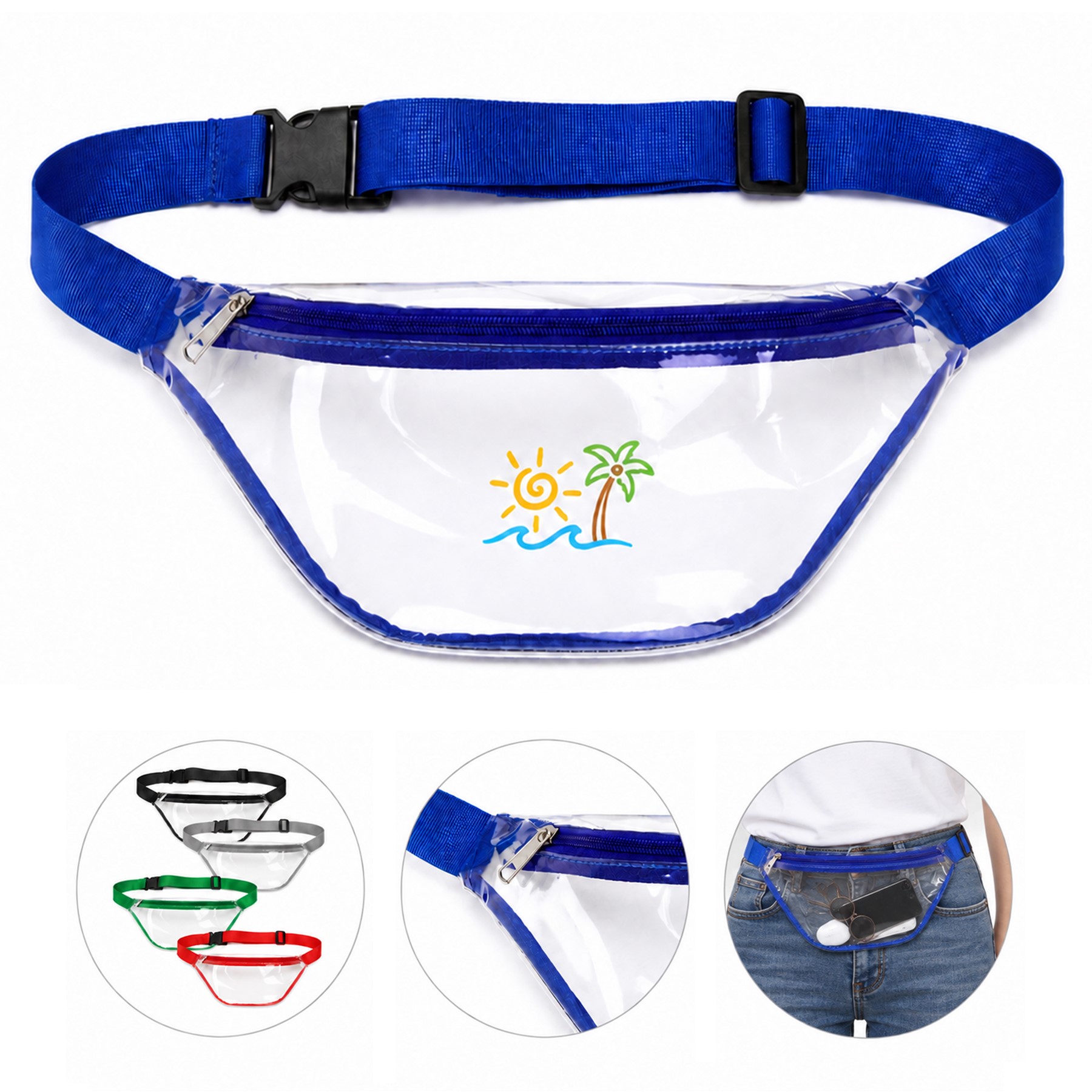 Transparent Polyester Belt Pouch