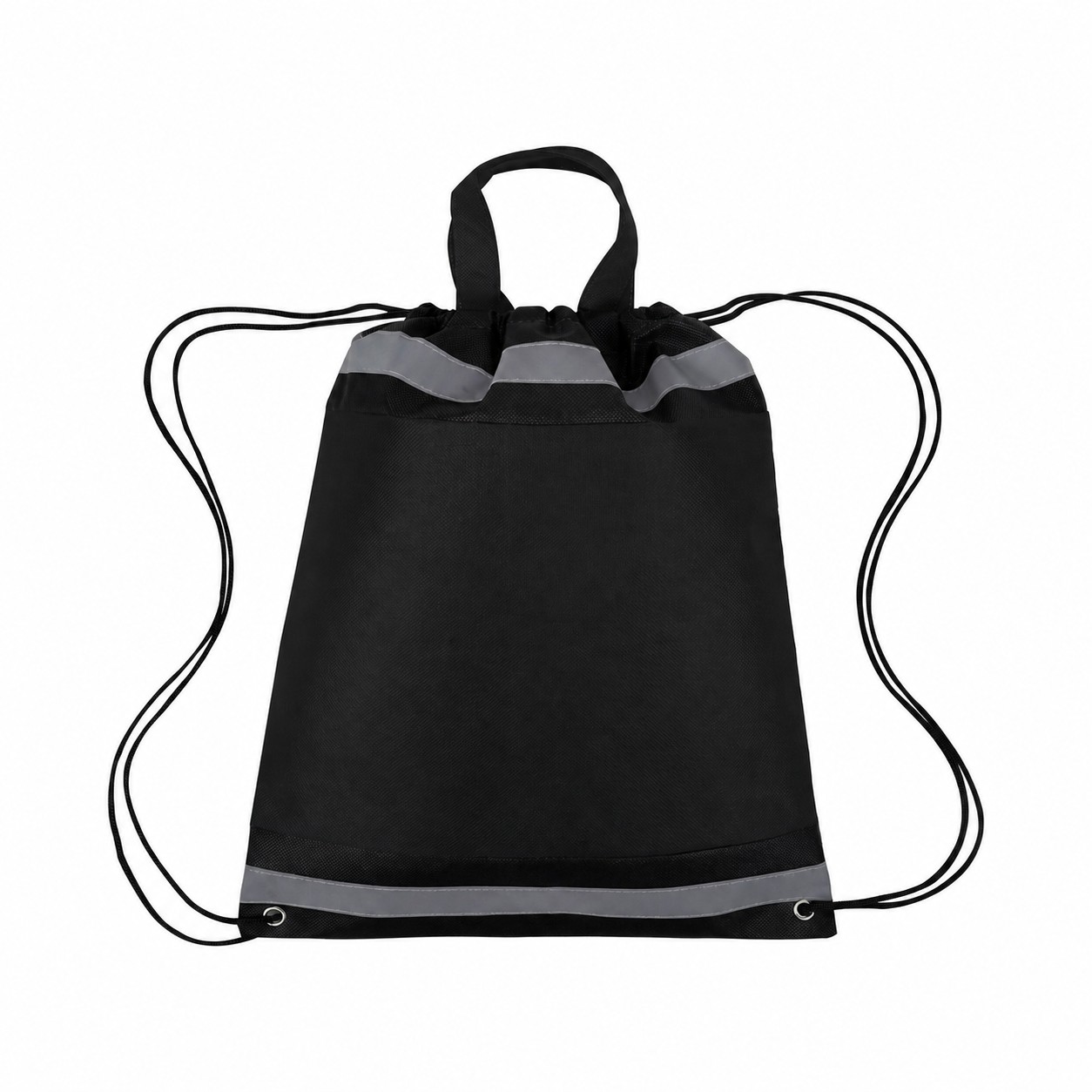 Metal Eyelet Reflective Sportpack — Black
