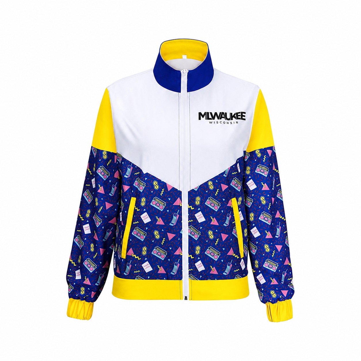 Retro Full Zip Track Jacket — Yellow