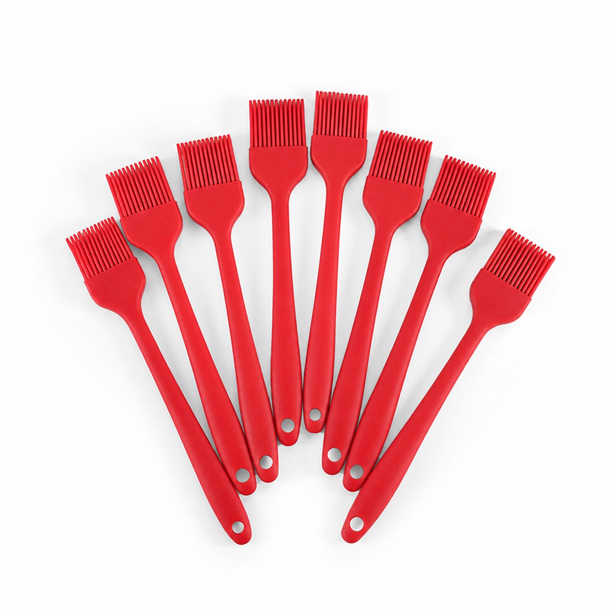 Silicone Basting Brush With Long Handle — Red