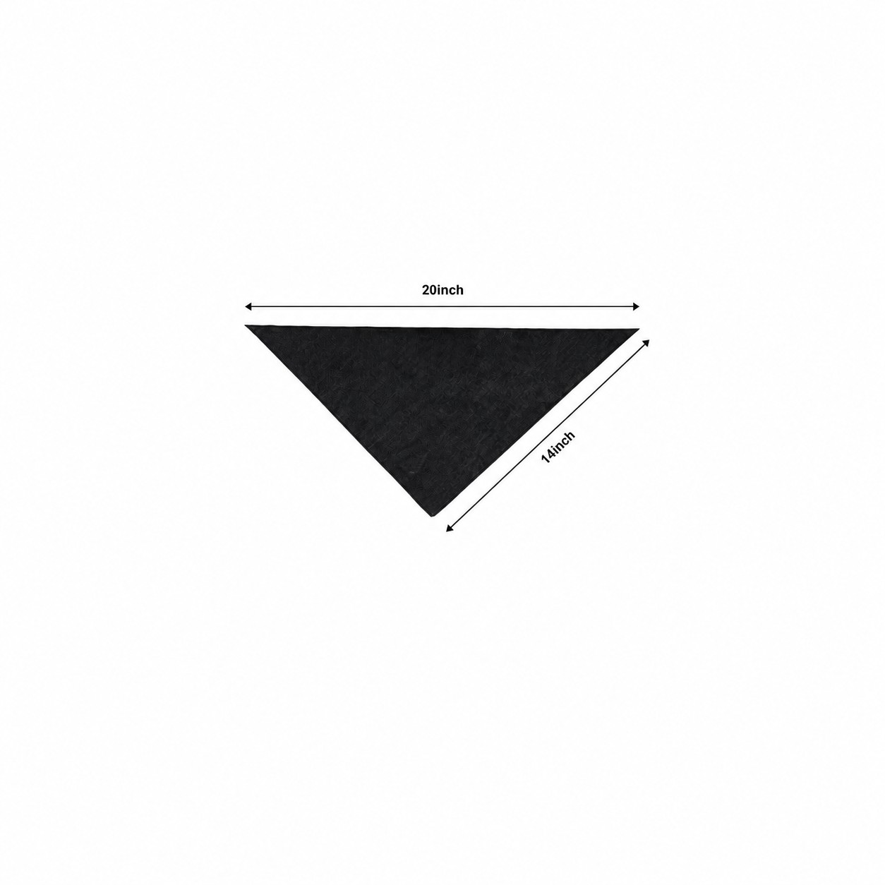 Cotton Triangle Pet Bandana — Black