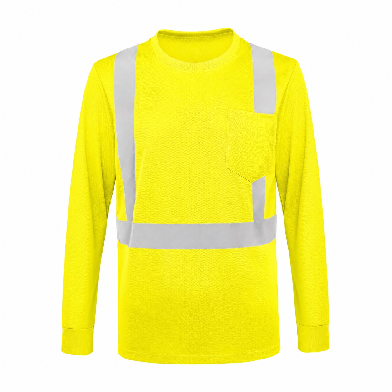 Polyester T-Shirt — Safety Yellow/Reflective Silver