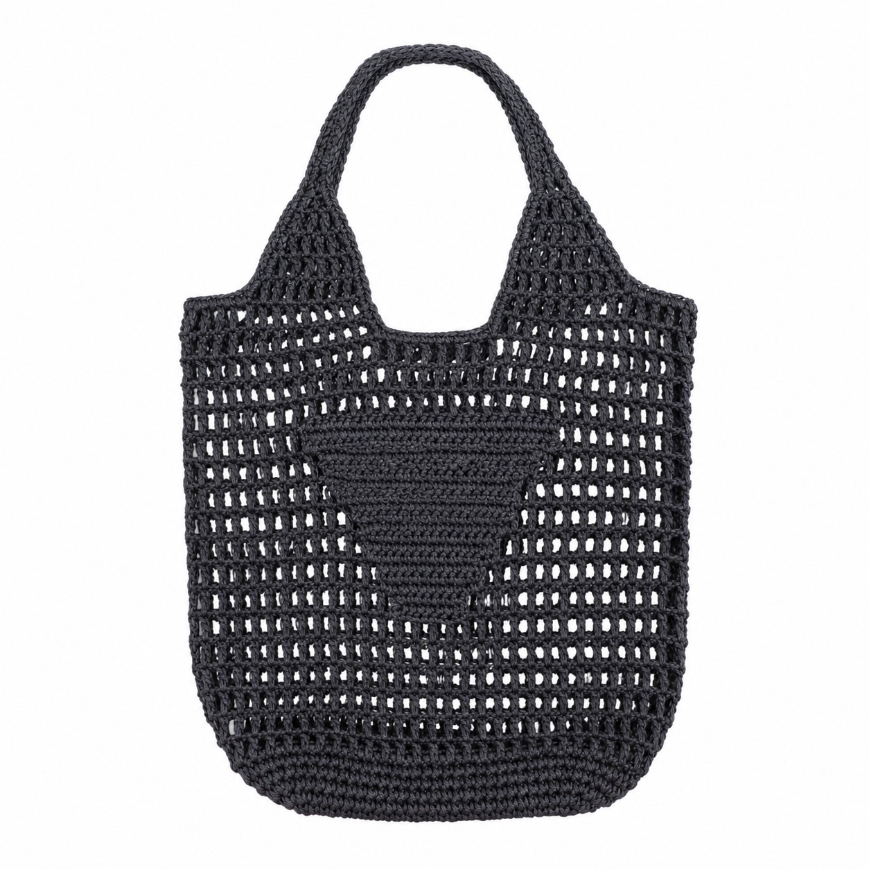 Woven Polyester Straw Style Tote — view 2