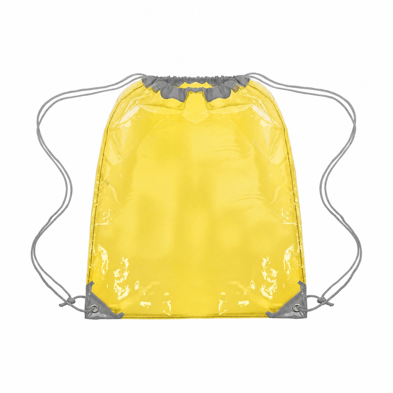Clear PVC Drawstring Bag — Yellow